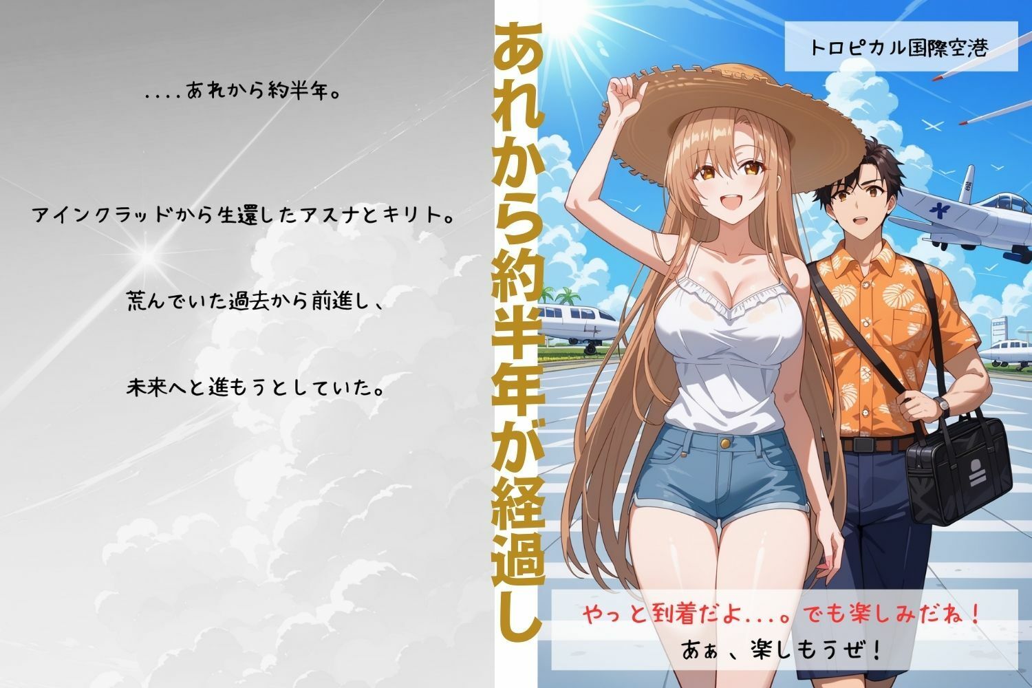 ソードアート・トゥモロー 〜南国リゾートへラブラブH旅行 ア〇ナ・キ〇ト南国H日和〜 - サンプル画像 1