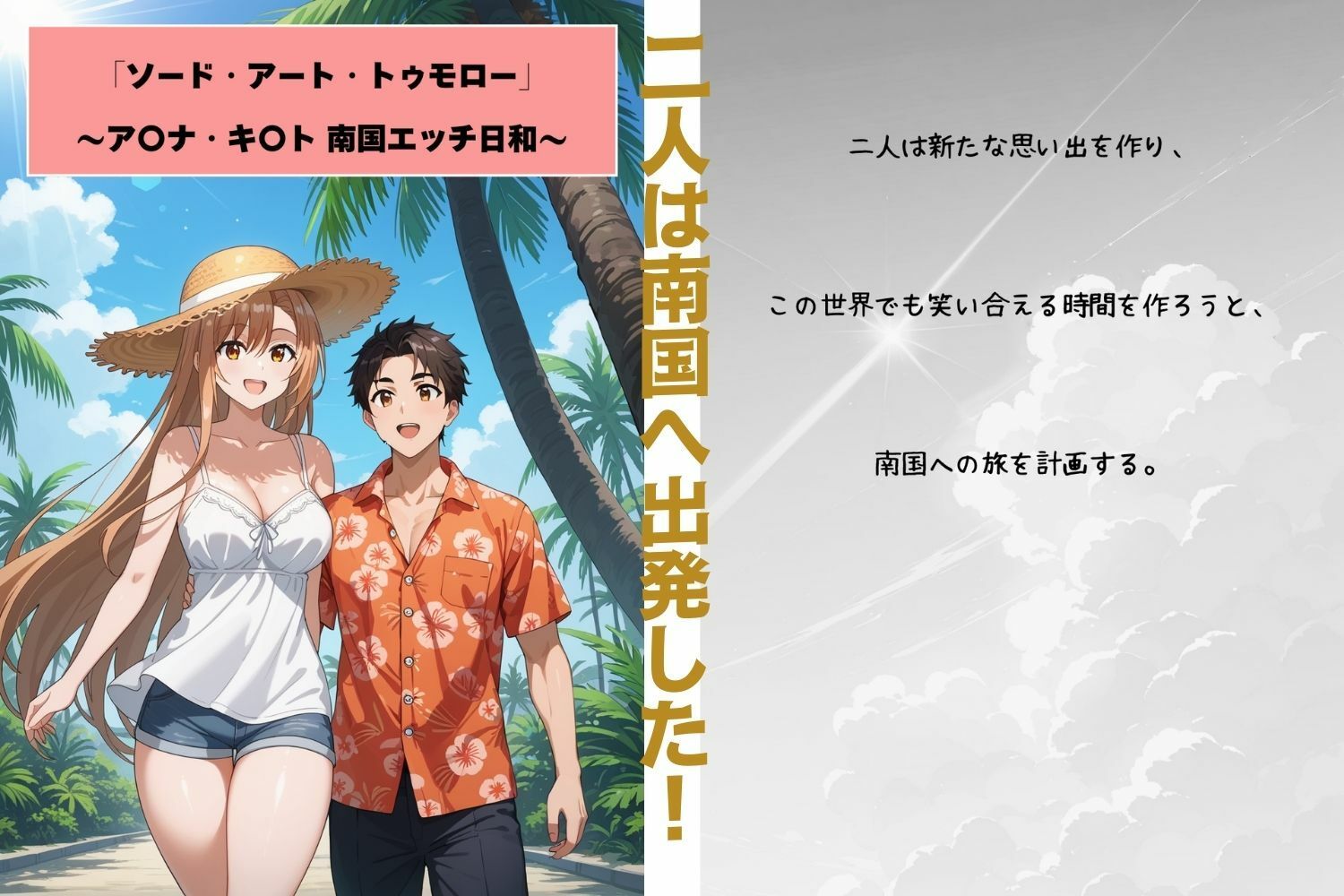 ソードアート・トゥモロー 〜南国リゾートへラブラブH旅行 ア〇ナ・キ〇ト南国H日和〜 - サンプル画像 2