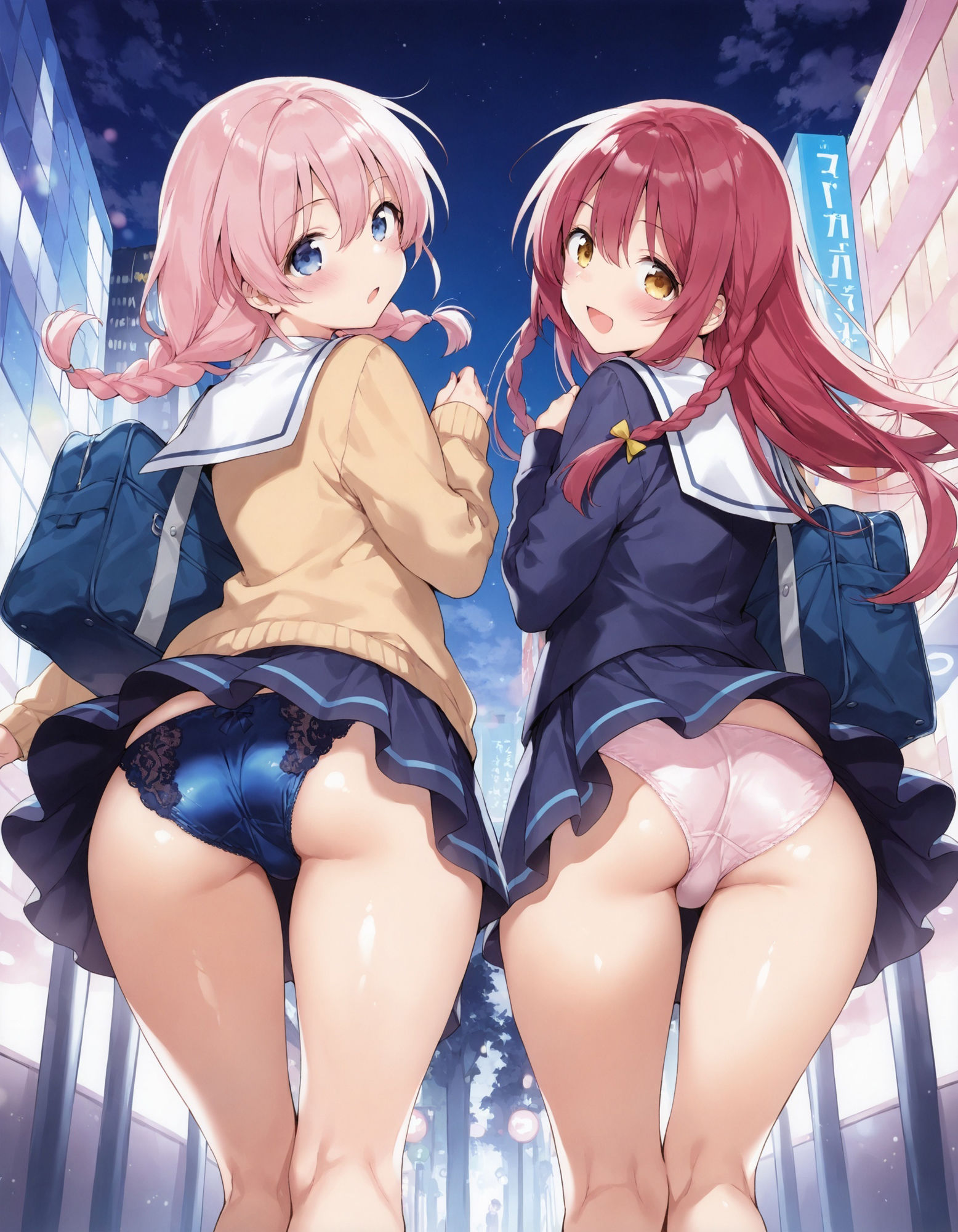 制服女子の風チラ3 - サンプル画像 3