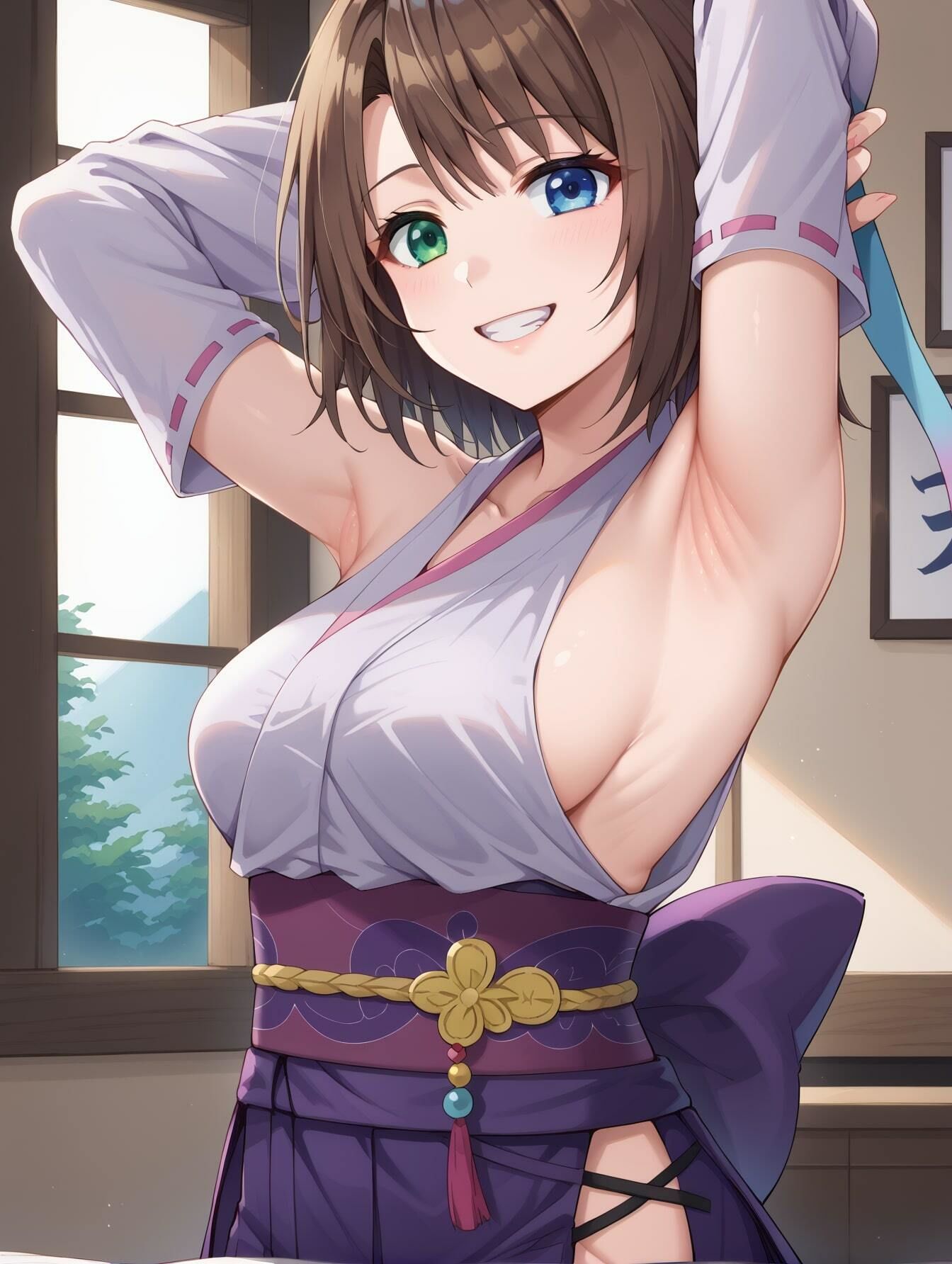 FFイラストエロ画像_和装とセクシーボディがエッチなユウナちゃんの画像集！ - サンプル画像 6