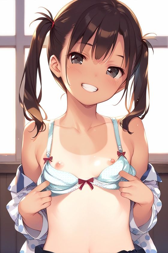 つるぺた日焼けロ◯少女のまる見えオ◯ニー 騎◯位 - サンプル画像 4
