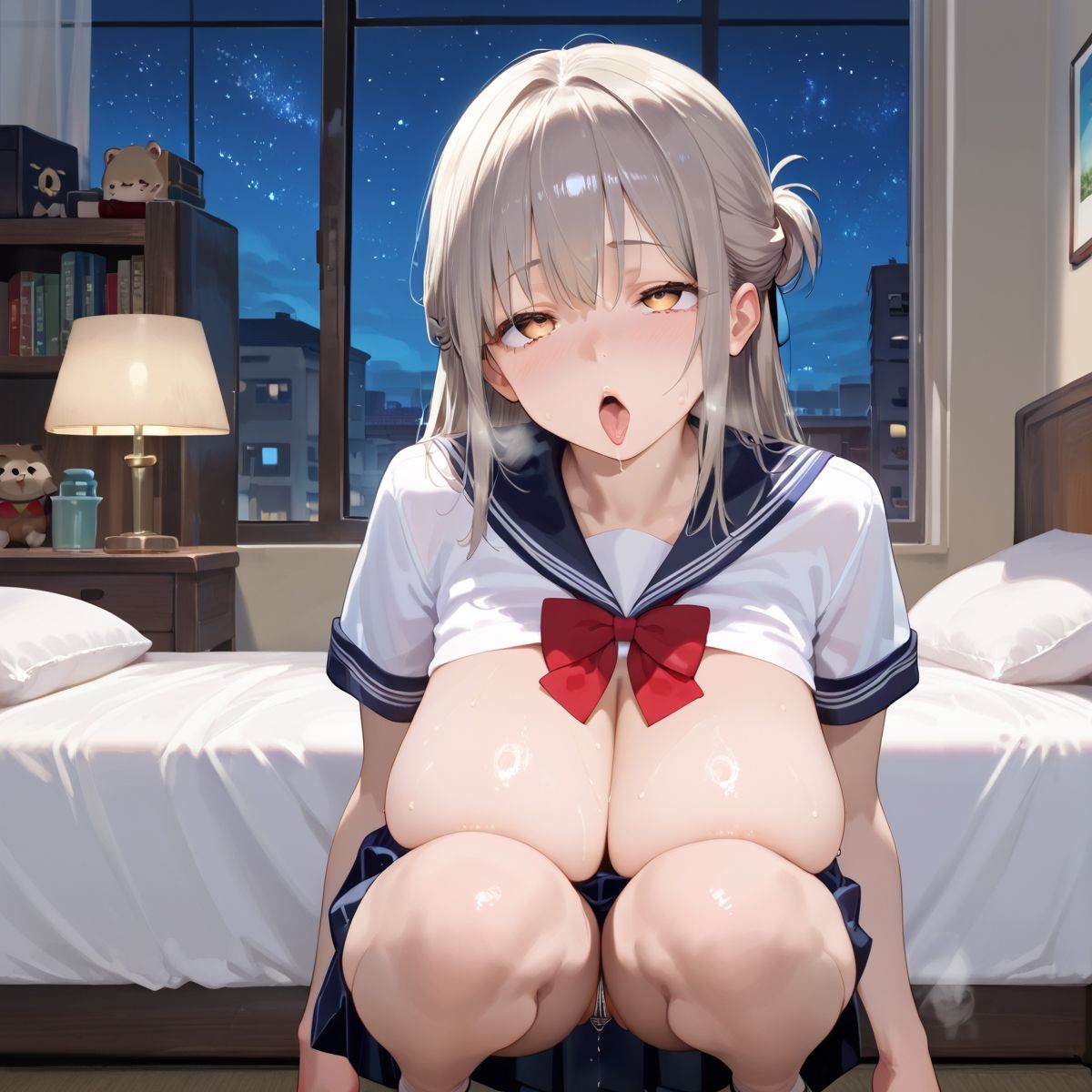 【PART1】夜の塾の自習室で羞恥オナニー覗き - サンプル画像 2