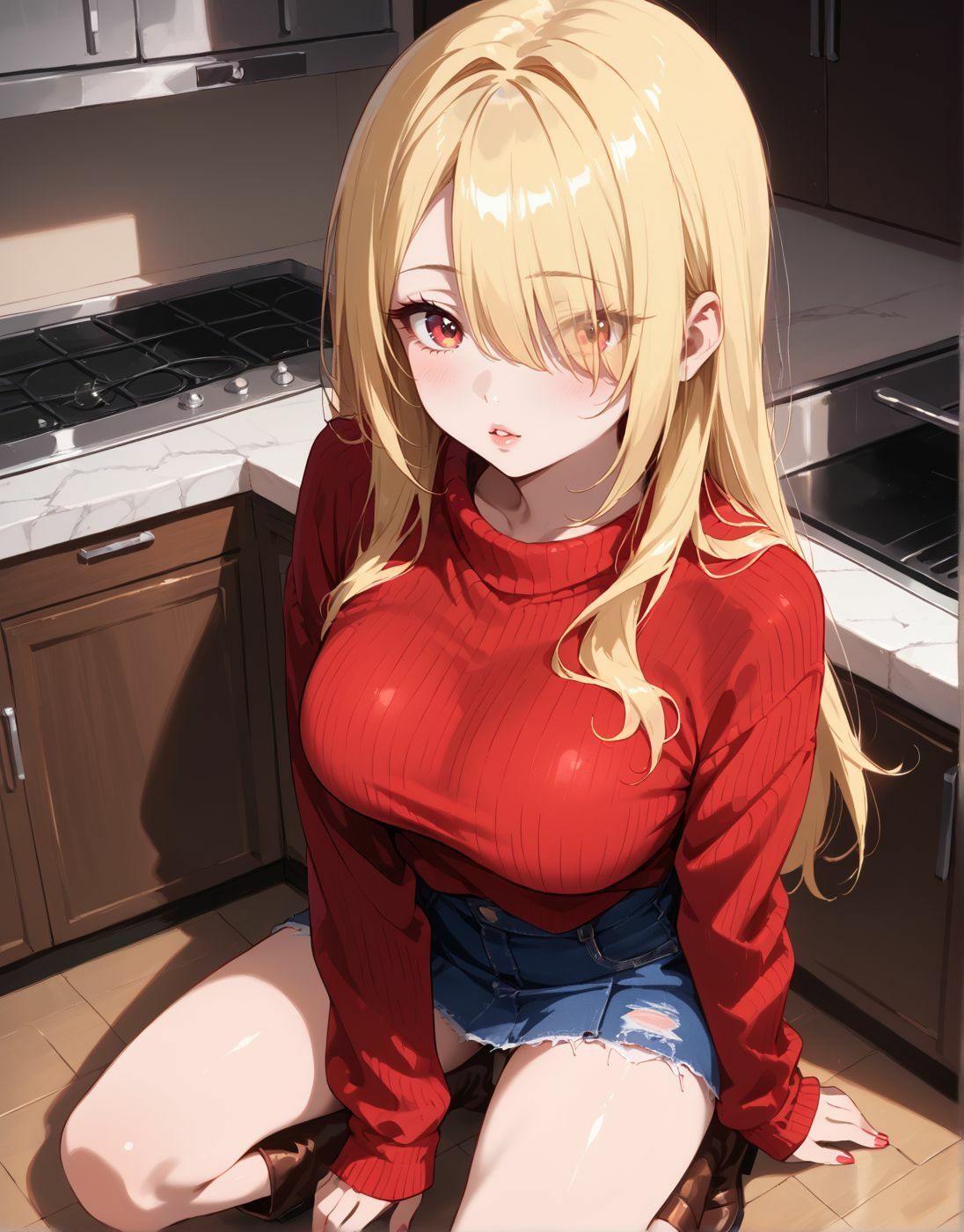 巨乳ギャルママの大人のお料理教室 - サンプル画像 1