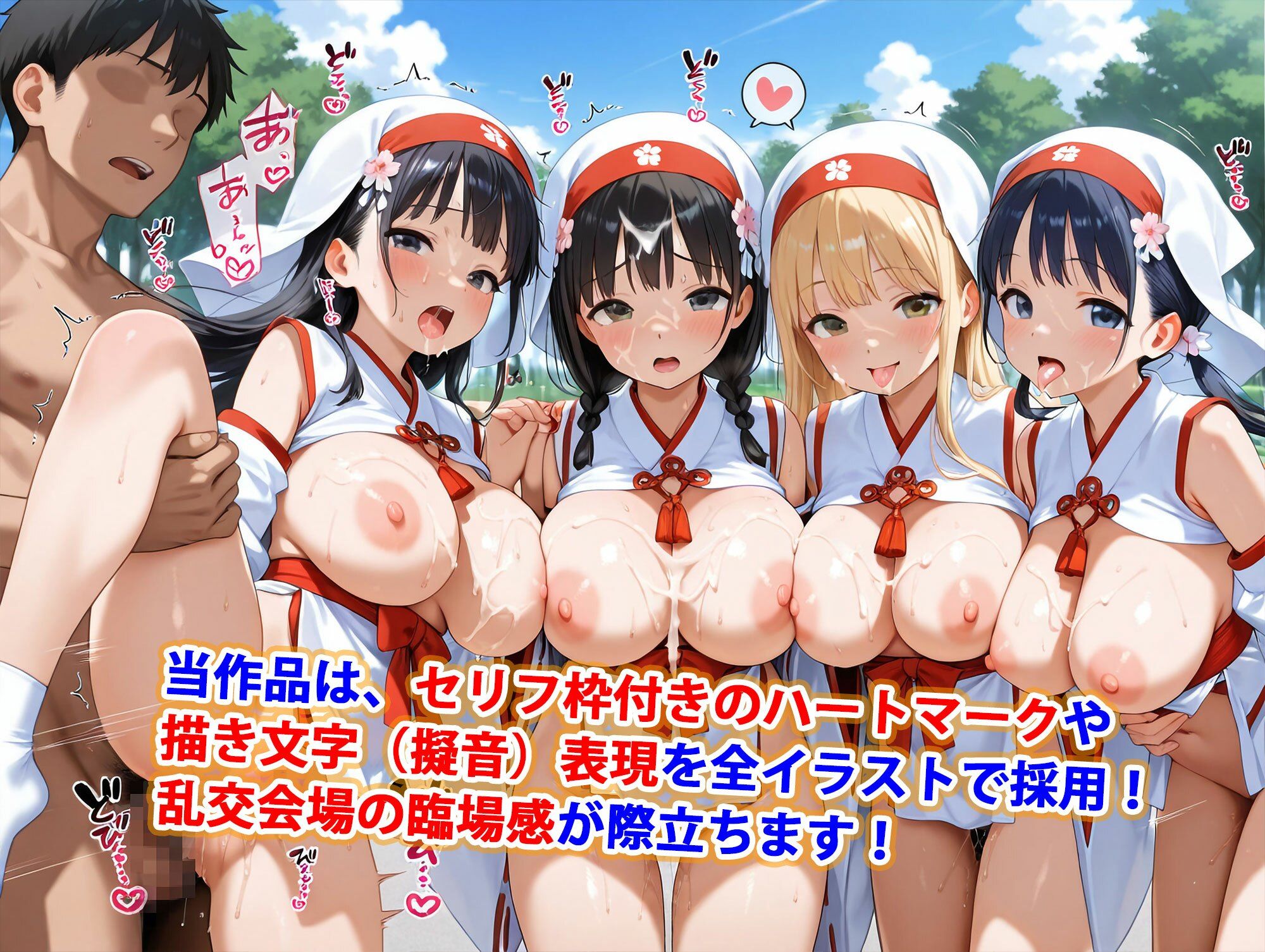 異世界爆乳物語〜神秘の巫女島乱交祭〜 - サンプル画像 3