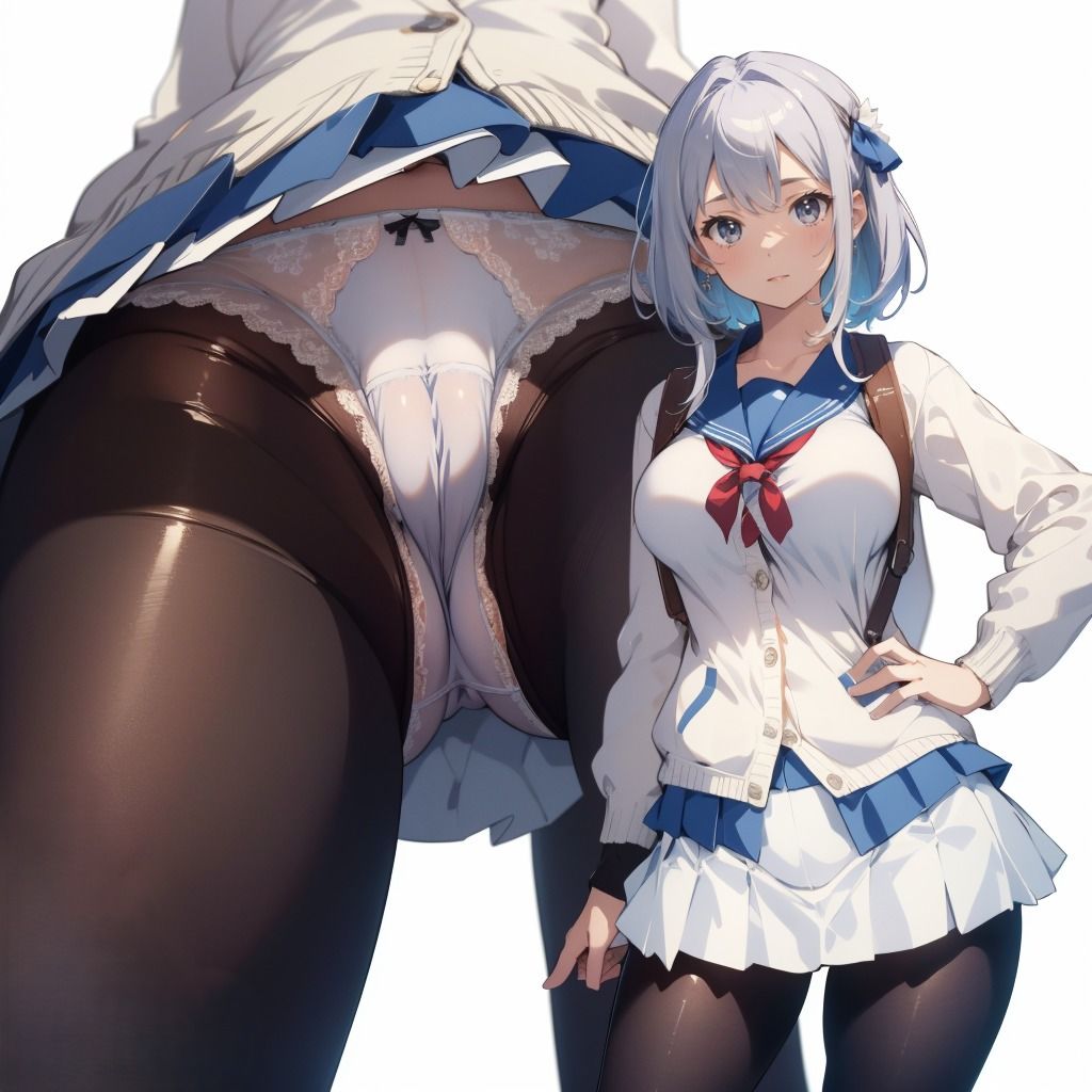 制服JK（白）のえちえちおパンツ盗撮アングル - サンプル画像 4