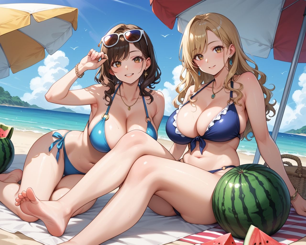 巨乳＆金髪＆茶髪 性処理学級 白ギャルビキニ編【119P】 - サンプル画像 1