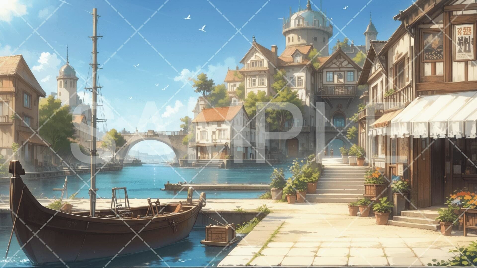 【背景素材集】TRPG・ADV向け素材（10セット分:30枚）［004］ - サンプル画像 1