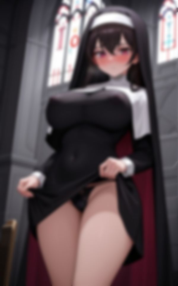 魅惑の爆乳おっぱいを魅せつける淫乱若妻シスターのビッチ記録集 - サンプル画像 6