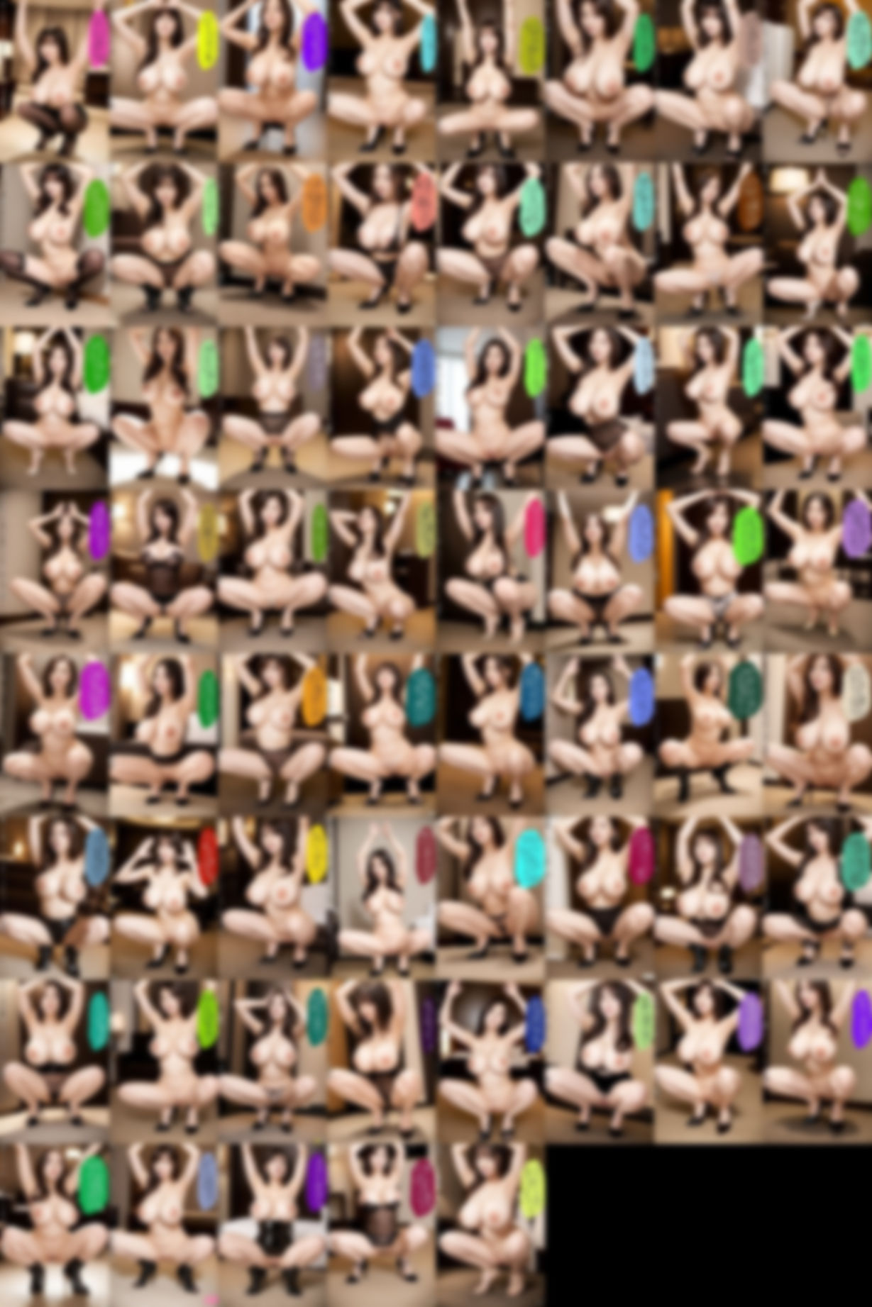 爆乳美女がワキを見せながら、ハイヒールでしゃがみポーズ vol.1 - サンプル画像 10