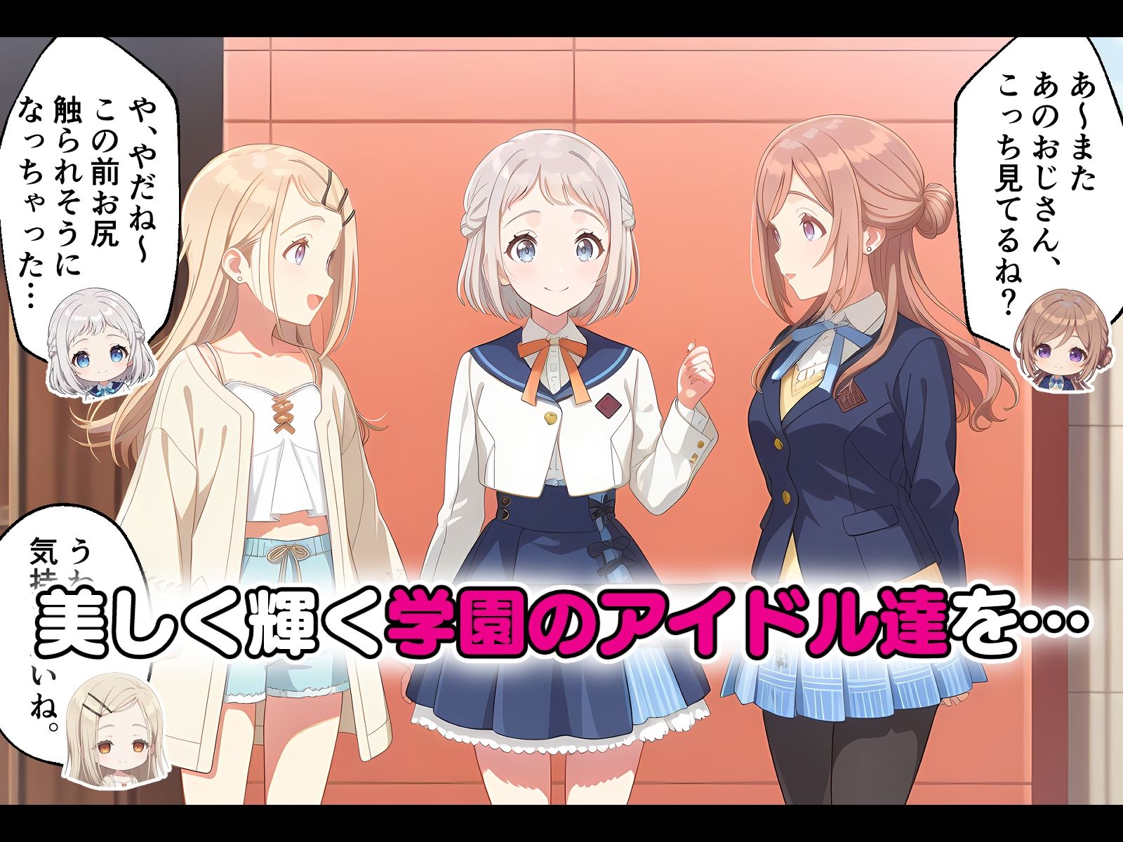 学園のアイドル3人を催〇アプリで寝取って孕ませてみた 篠〇広 葛〇リーリヤ 姫〇莉波 - サンプル画像 1