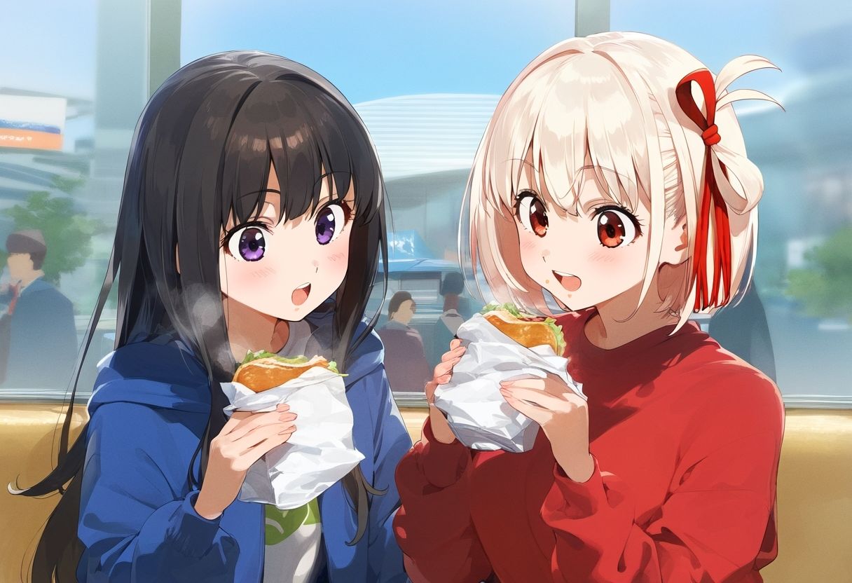 リ◯リス・リ◯イル  鏑◯千束＆井◯上たきな百合百合高解像度イラスト集 - サンプル画像 2