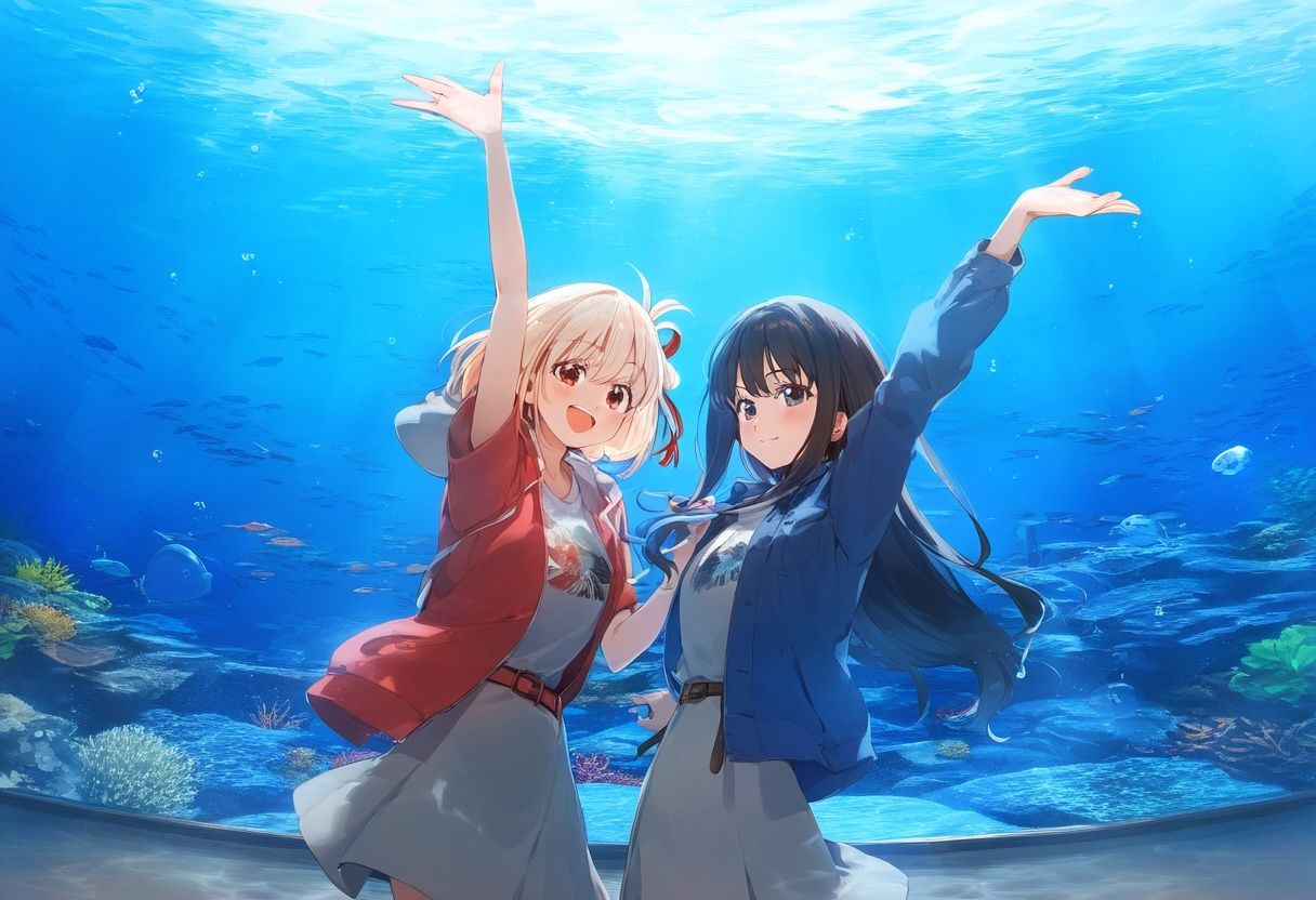 リ◯リス・リ◯イル  鏑◯千束＆井◯上たきな百合百合高解像度イラスト集 - サンプル画像 3