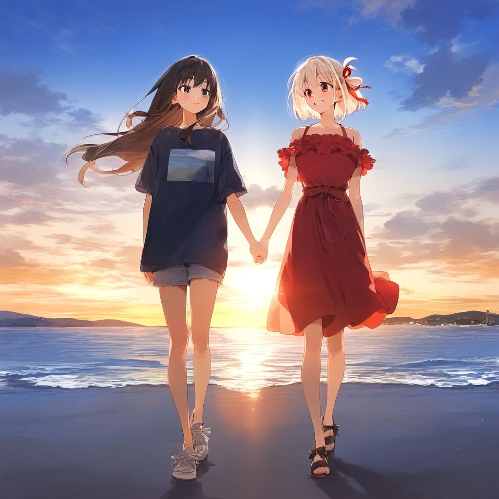 リ◯リス・リ◯イル  鏑◯千束＆井◯上たきな百合百合高解像度イラスト集 - サンプル画像 4