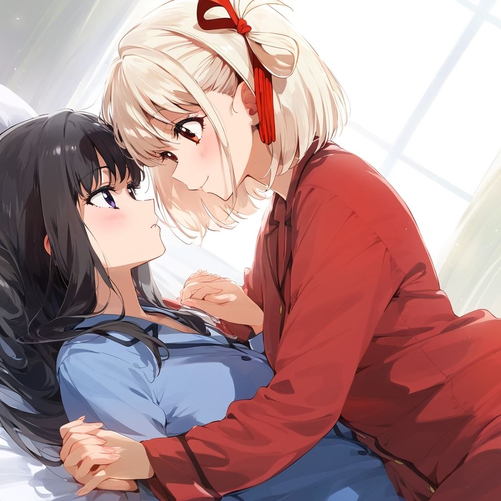 リ◯リス・リ◯イル  鏑◯千束＆井◯上たきな百合百合高解像度イラスト集 - サンプル画像 5
