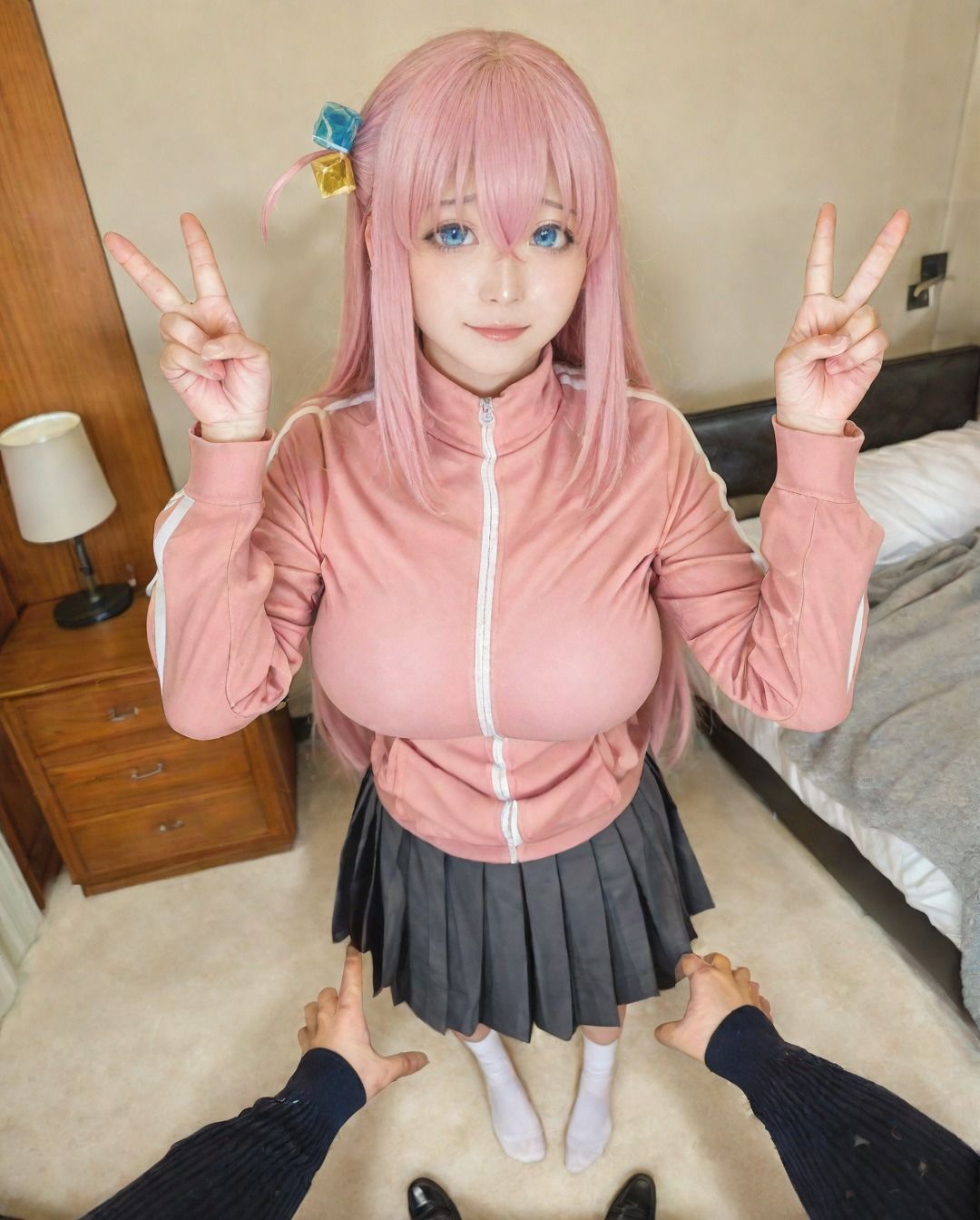 どちゃくそ変態なぼっちちゃんとコスプレ個撮えっち【30枚〜 制服メイド】 - サンプル画像 4