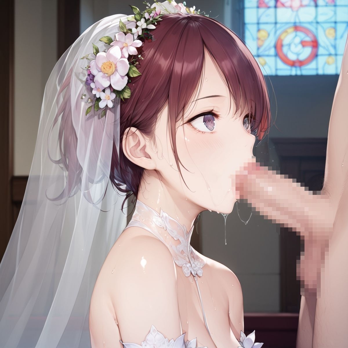 花嫁姿の陰キャ女子！教会でセックス！パート2 - サンプル画像 6