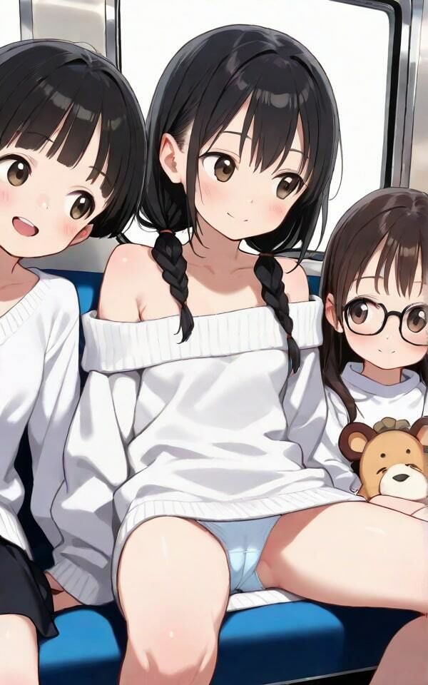 ロングシートに並ぶミニワンピ女子たちの太ももとパンチラが、ただの電車移動をフェチ天国に変えた件。 - サンプル画像 2