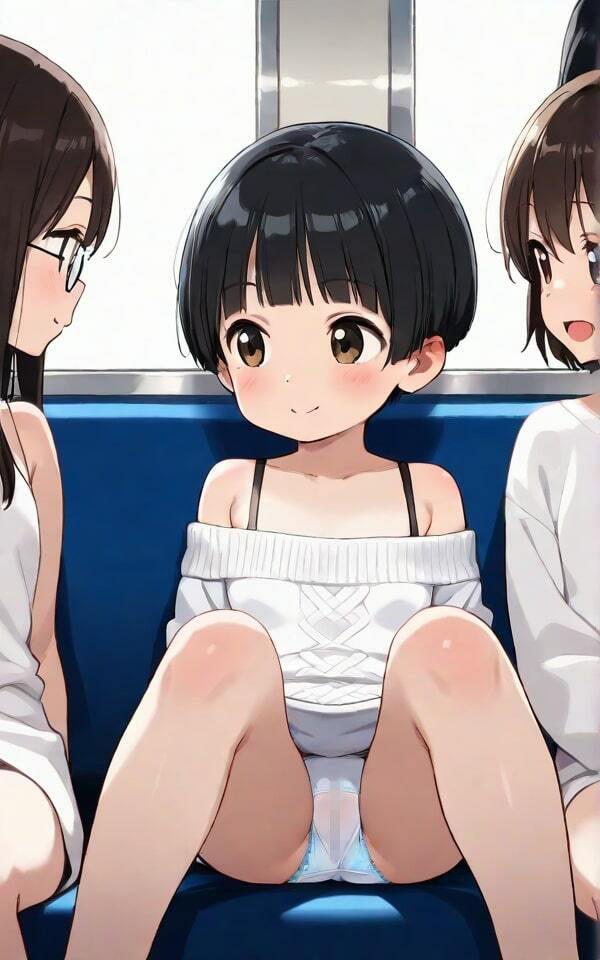 ロングシートに並ぶミニワンピ女子たちの太ももとパンチラが、ただの電車移動をフェチ天国に変えた件。 - サンプル画像 5