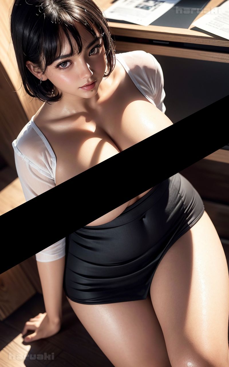 【AIグラビア巨乳美女写真集】Vol.12上から見下ろされる秘書の天使さん  センシティブまとめ - サンプル画像 2