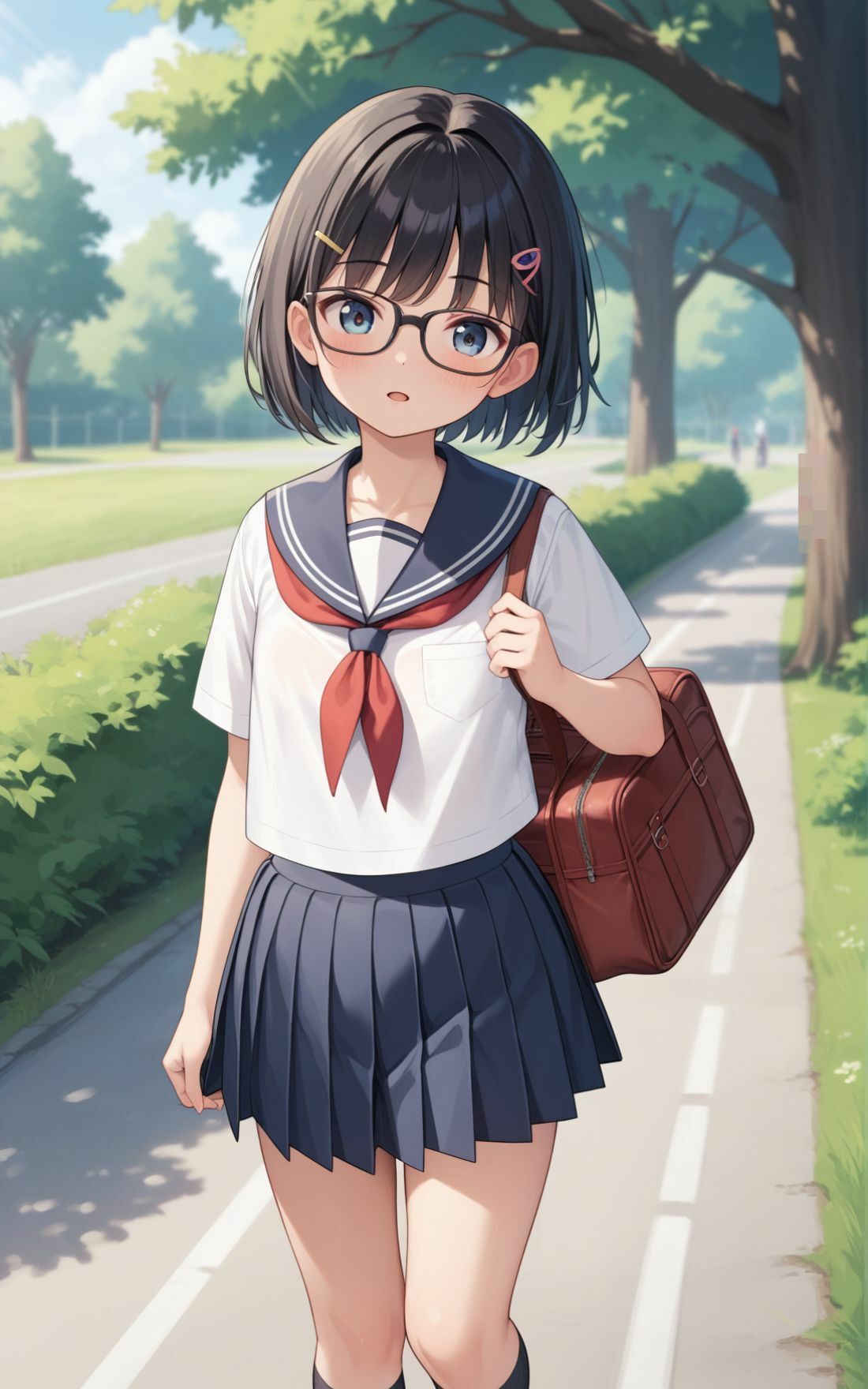 眼鏡っ娘 妹系女子校生 陰キャ水泳部の女子校生はベッドの上では激しかった件 - サンプル画像 1