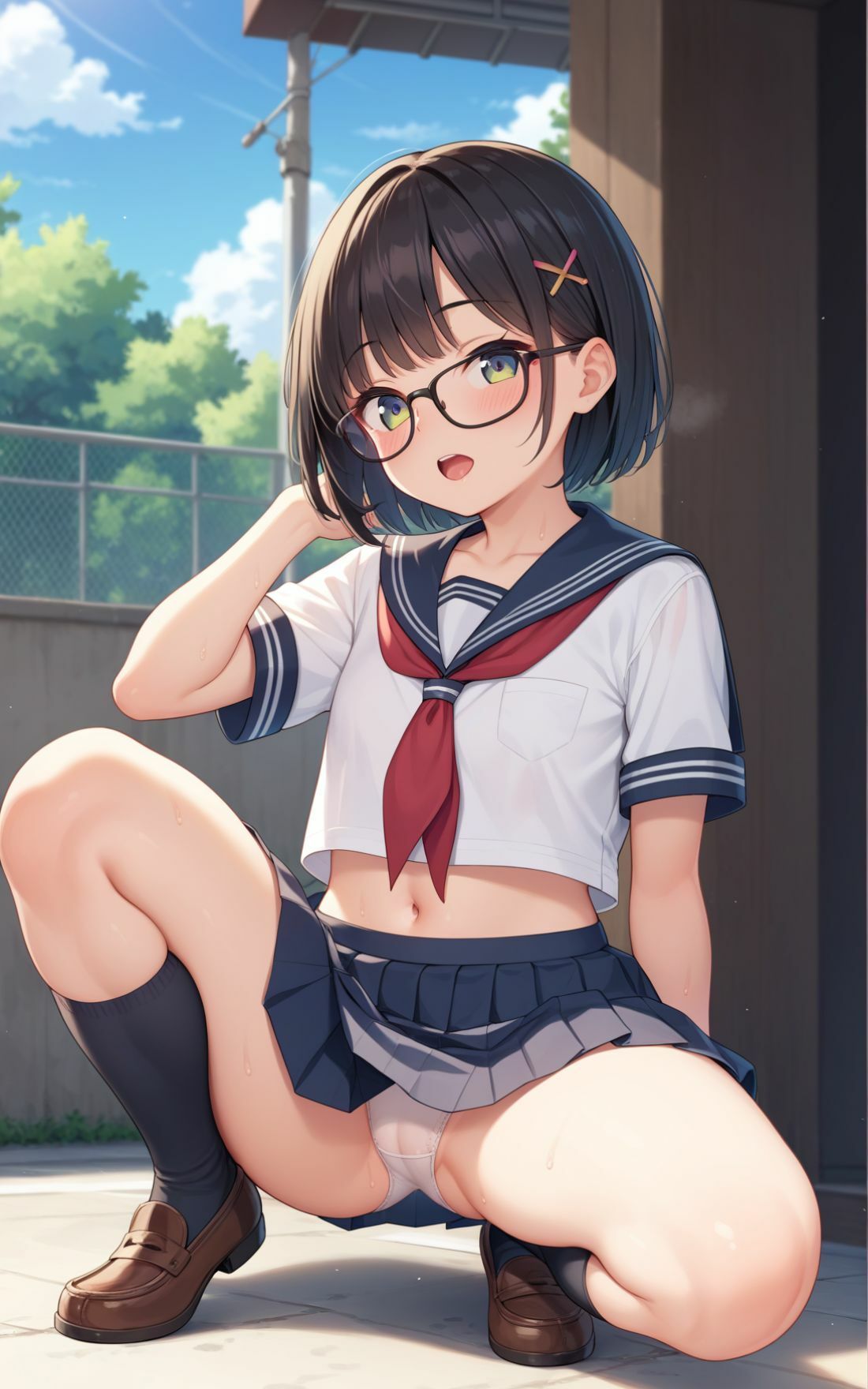 眼鏡っ娘 妹系女子校生 陰キャ水泳部の女子校生はベッドの上では激しかった件 - サンプル画像 3