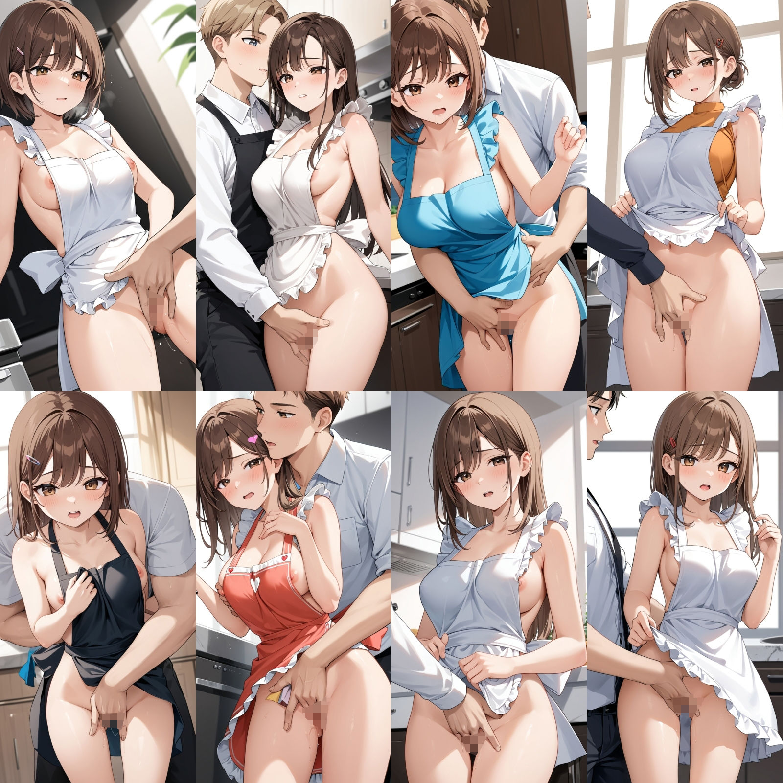 裸エプロンがエッチすぎる【500枚】 - サンプル画像 3