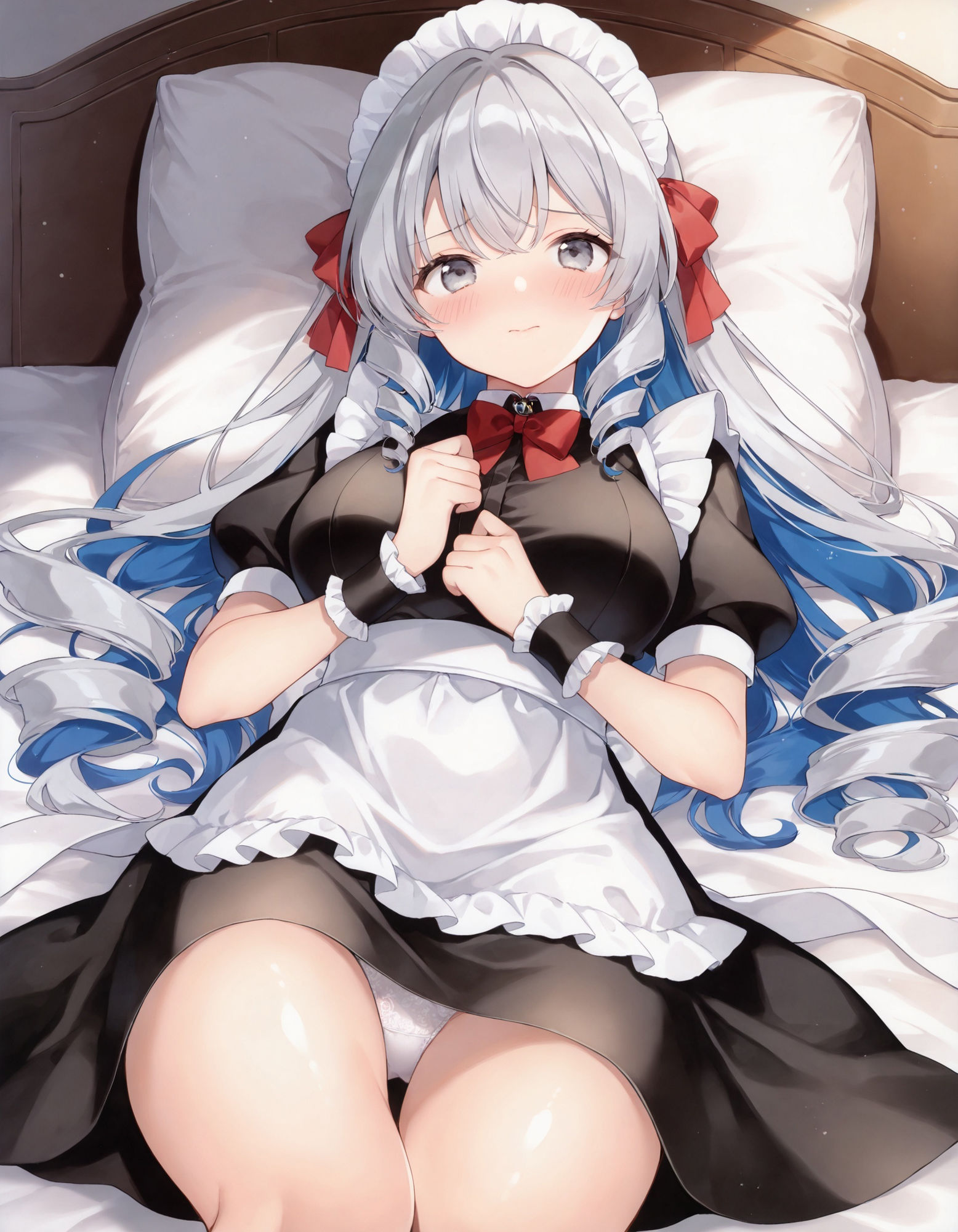 メイドの寝そべりパンチラ - サンプル画像 6