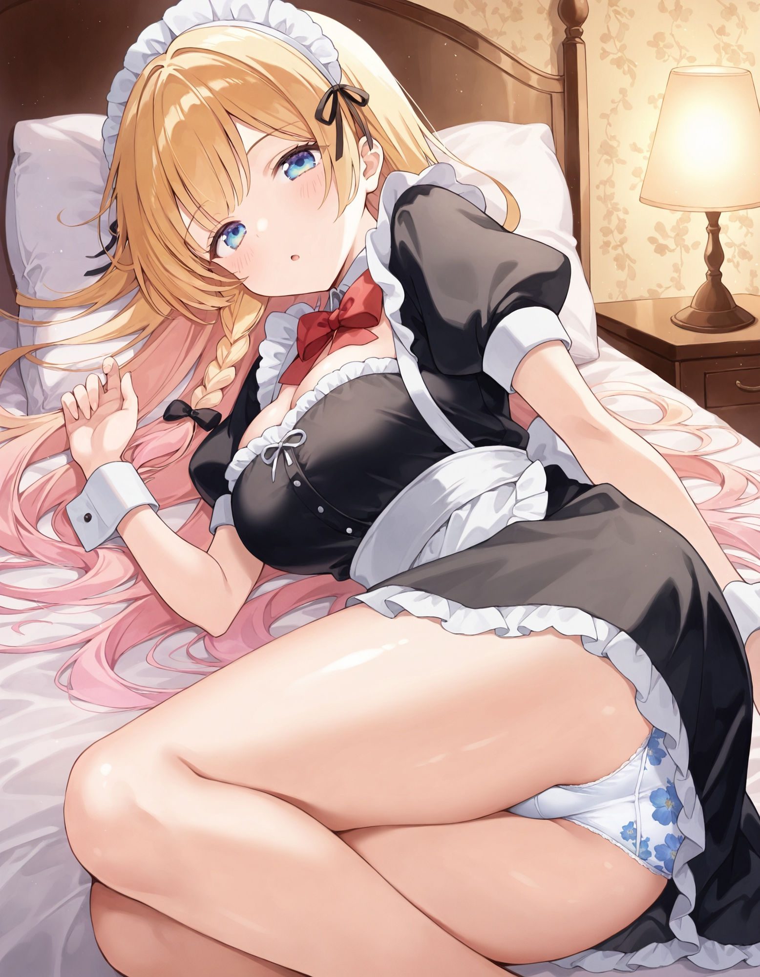 メイドの寝そべりパンチラ - サンプル画像 8