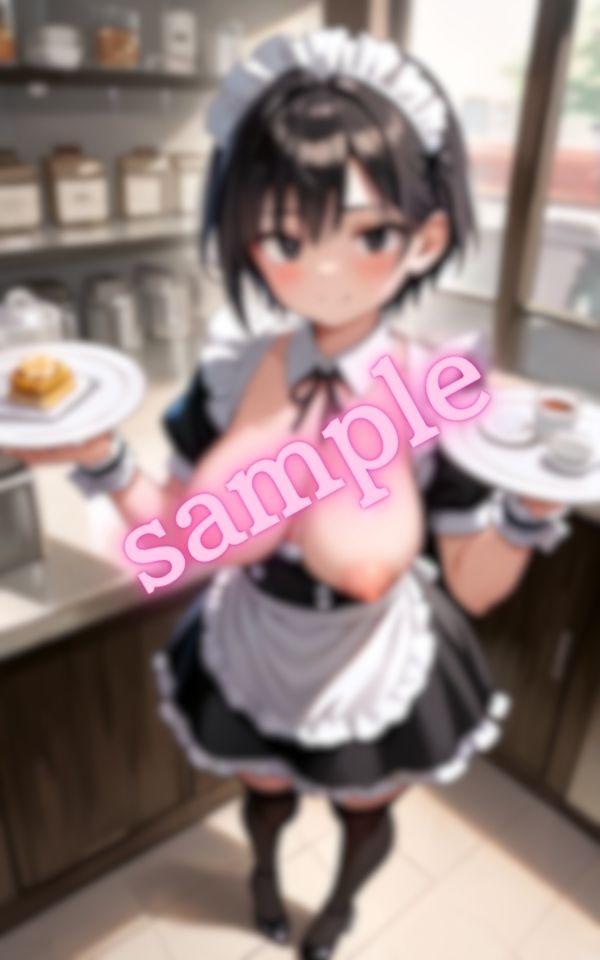 喫茶店でのエッチなアルバイトをする大学生 - サンプル画像 1