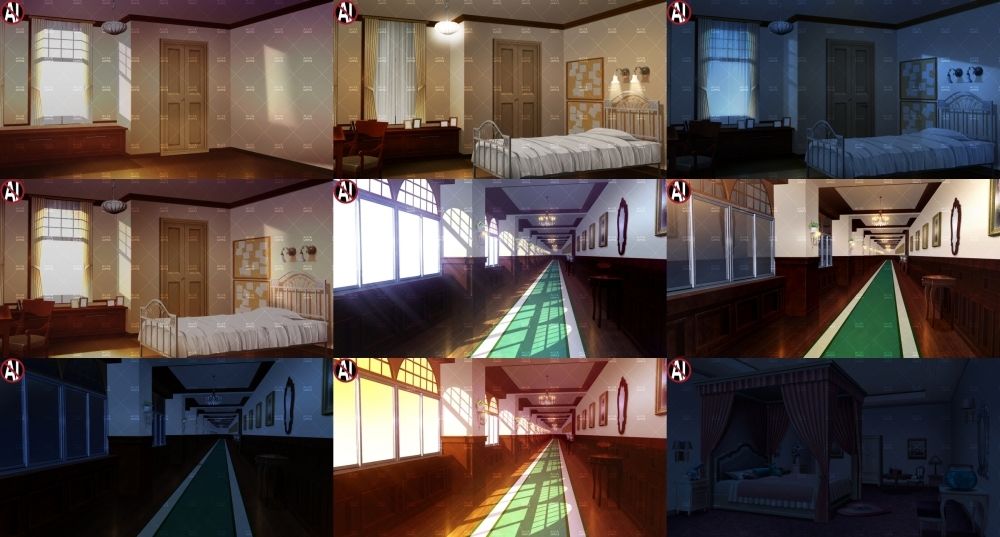 みにくる背景CG分割素材集『お屋敷編』part04A - サンプル画像 2