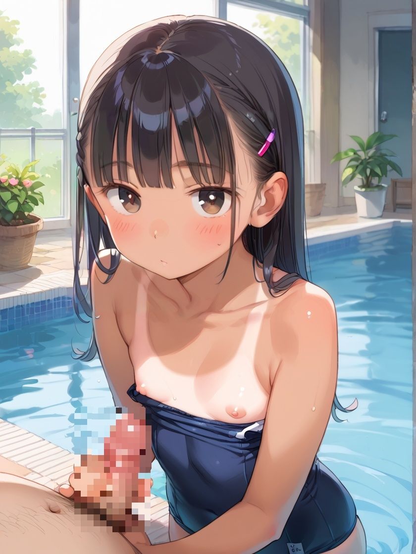 褐色日焼け水泳部〜夏の合宿でこんがり焼けたロリっ子部員にぶっかけ種付け〜 - サンプル画像 5