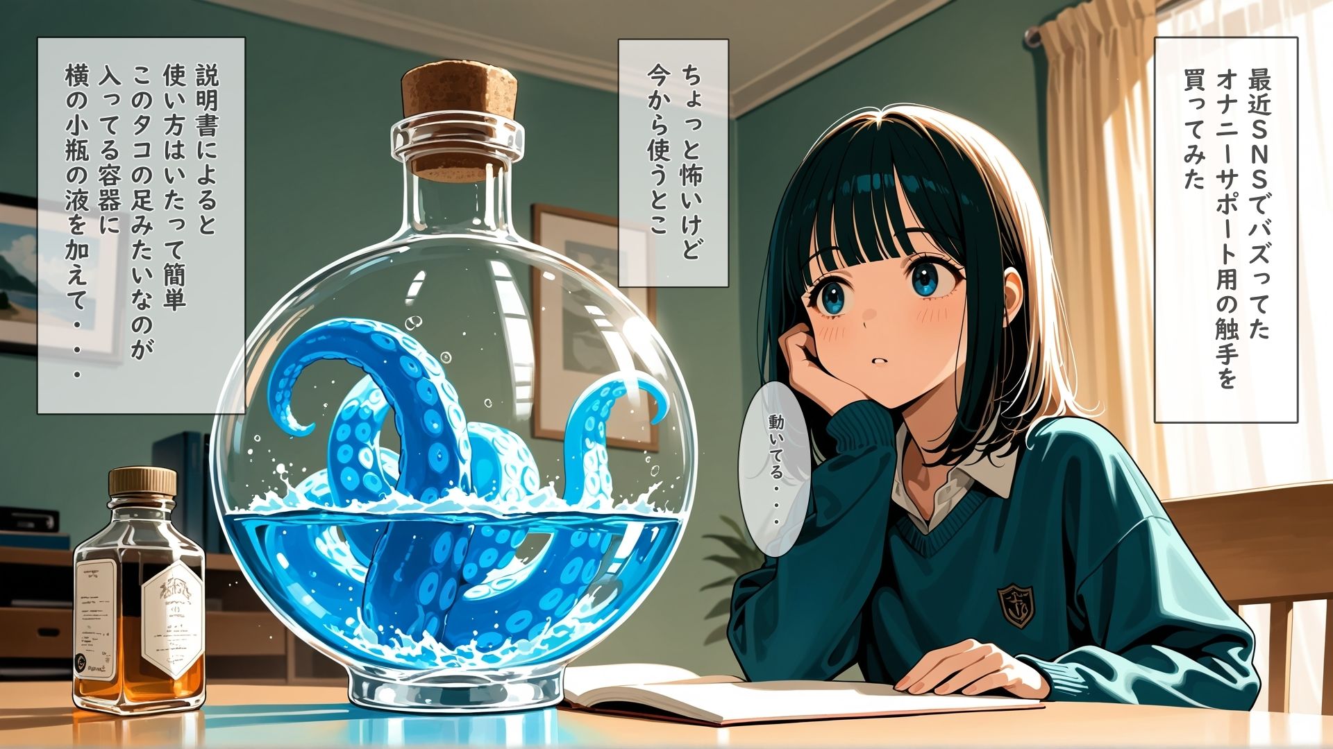 ネットショップで購入したオナニーサポート用触手に何回イってもやめてもらえない女の子 - サンプル画像 1