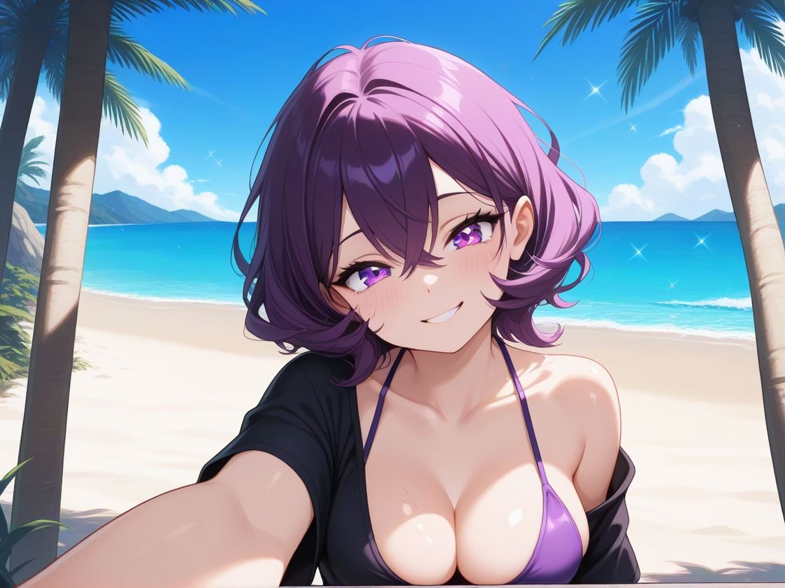 ビーチでビッチな美女たちとHな経験してきた件 - サンプル画像 1