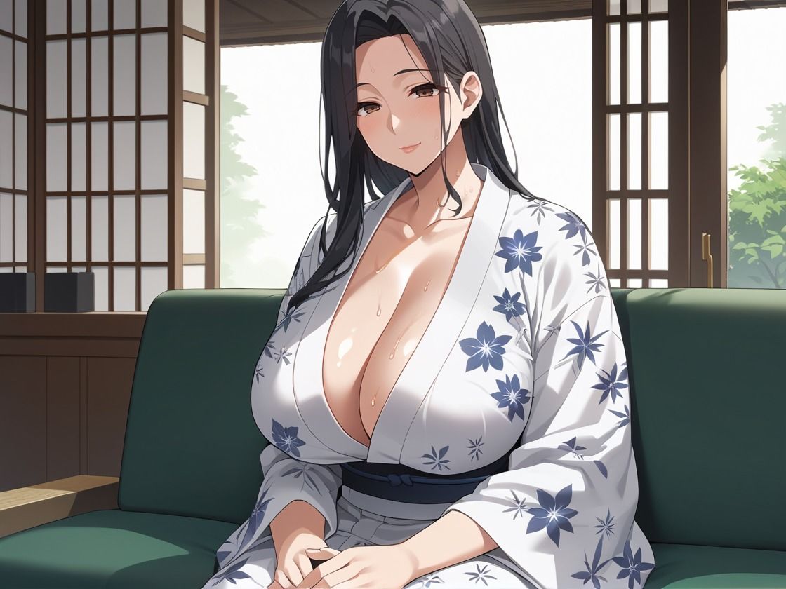 出張中の旦那に内緒で温泉 爆乳人妻と中出し不倫 - サンプル画像 1