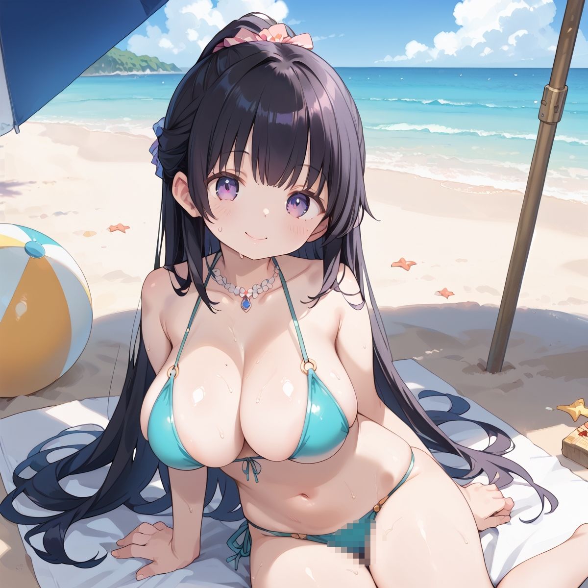 真夏のビーチはさながら彼女の独壇場！vol.10 - サンプル画像 1