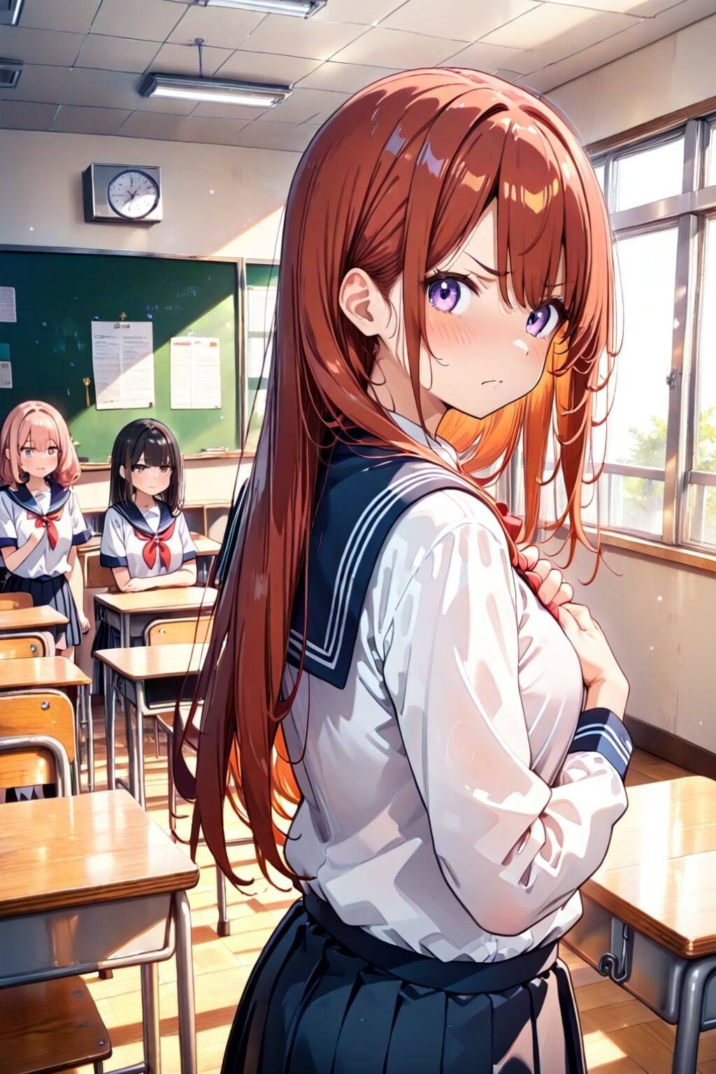 学園美女にSEX調教しまくる - サンプル画像 1