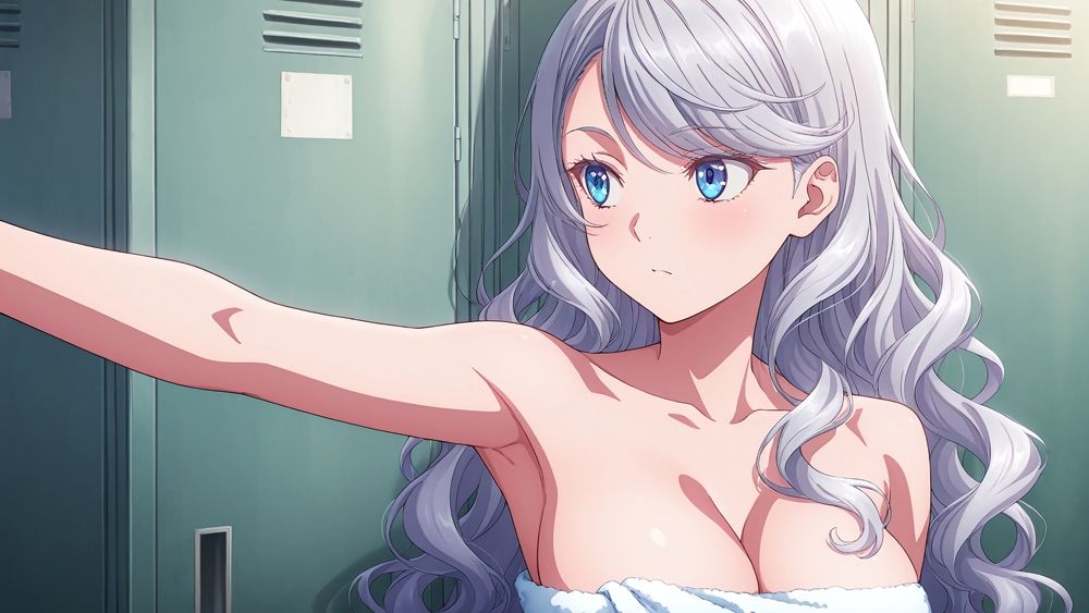 ピンク髪＆銀髪の巨乳水泳部員と新任コーチの種付けレッスン【4K】【FANZA専売】 - サンプル画像 9