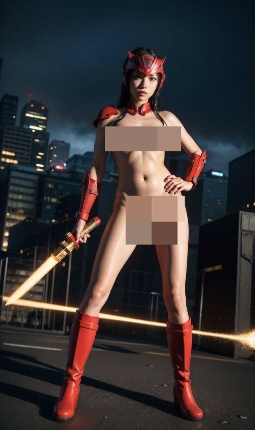 戦隊レッドの写真を見ていたら 突然タイムリープ！？  異世界でビッチ女が 戦隊レッドとしてエロを武器に 戦った結果 - サンプル画像 2