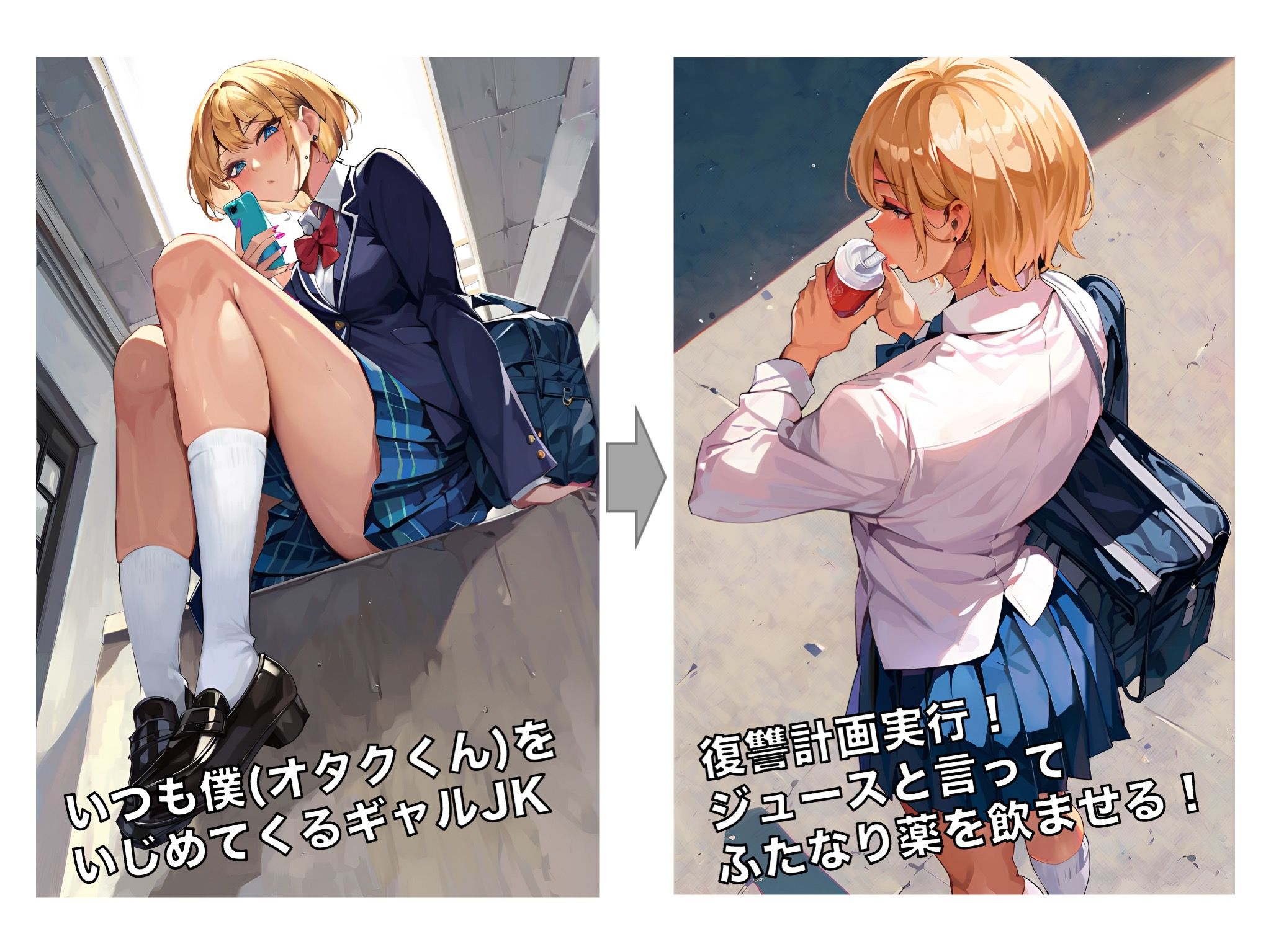 いじめっ子ギャルJK ふたなり化計画 - サンプル画像 5