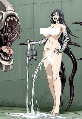 恐怖の巨乳失禁芸術（001）:化け物が現れたら、オシッコもらしちゃうのは自然現象であり、当たり前のことです。（決して恥ずかしいことではありません。） - サンプル画像 2