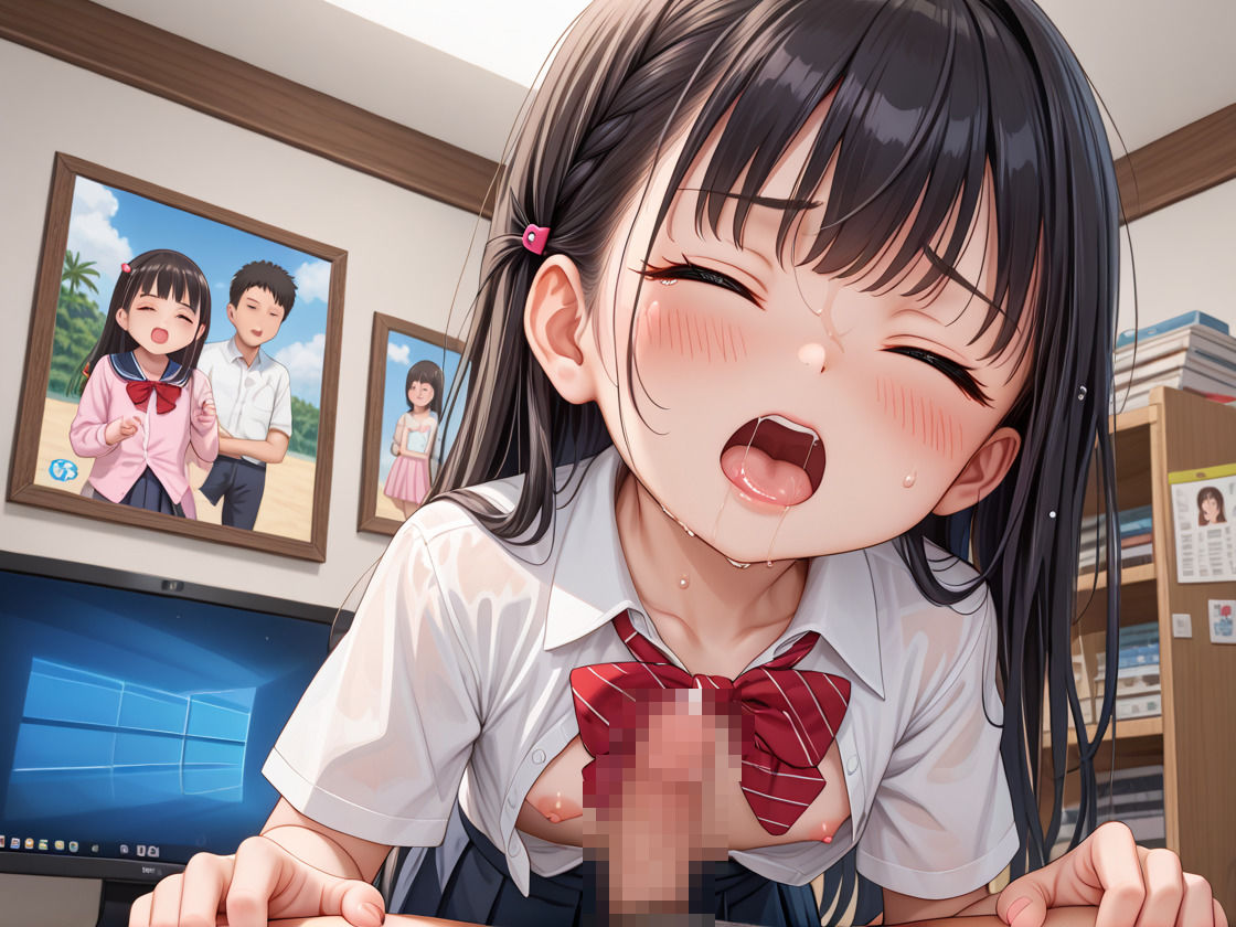 ちっぱいでパイズリしようとする妹 - サンプル画像 3