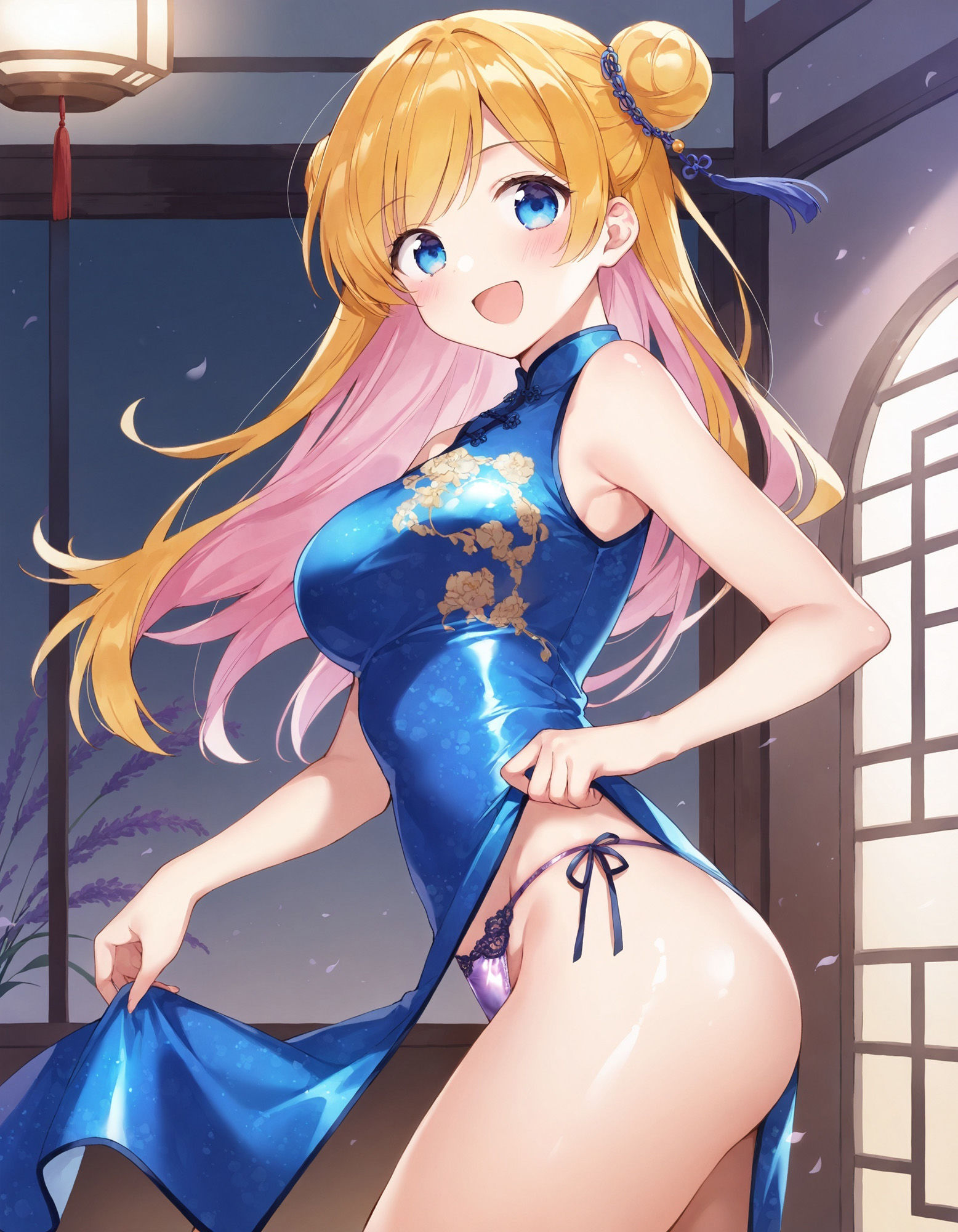 チャイナドレスでパンチラ2 - サンプル画像 2