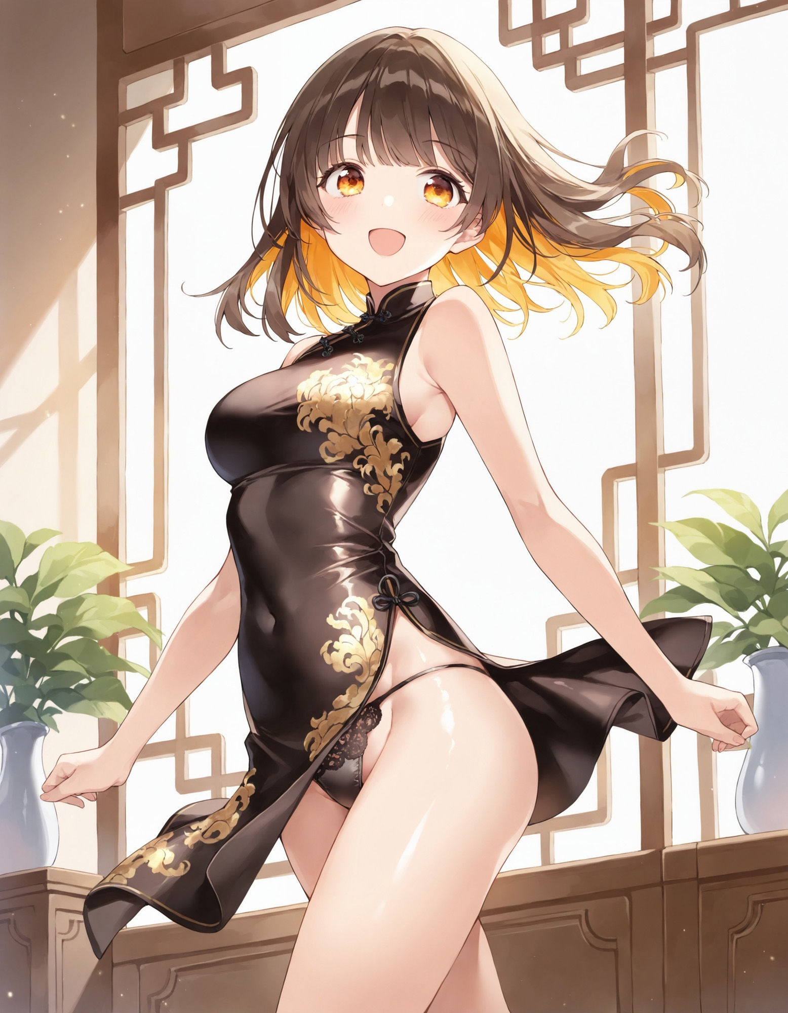 チャイナドレスでパンチラ2 - サンプル画像 3