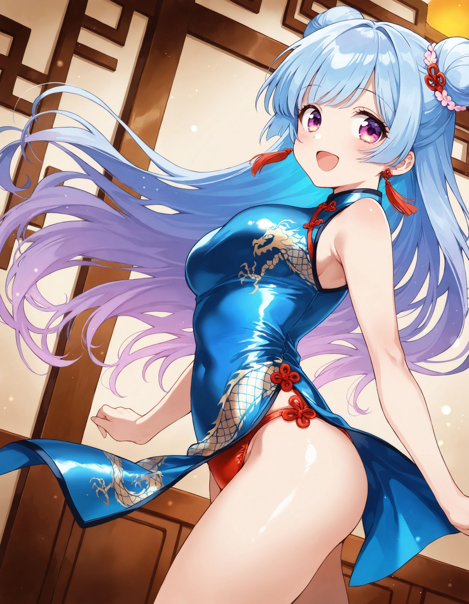 チャイナドレスでパンチラ2 - サンプル画像 5