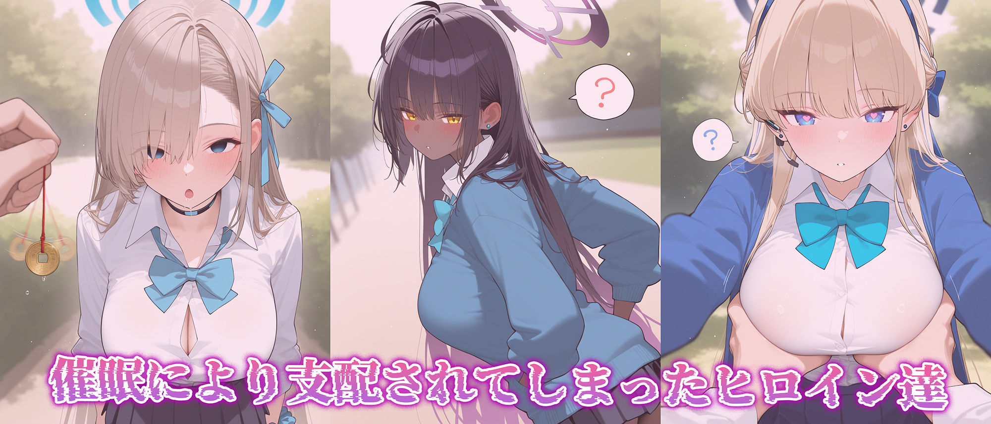 【催●性支配】強●淫乱ヒロイン化 C＆C編【角○カリン/一○瀬アスナ/飛○馬トキ】 - サンプル画像 1