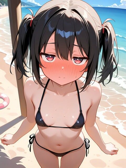 ジト目の美少女とビーチで！ - サンプル画像 2