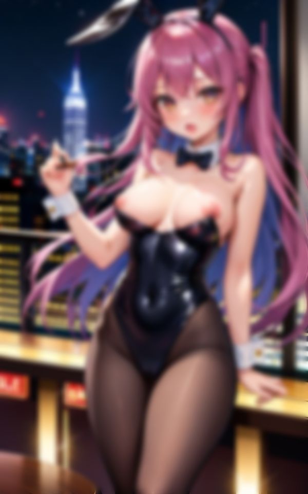 エチエチなバニーガール衣装で明るく色仕掛けするカワイイ巨乳美女記録集 - サンプル画像 7