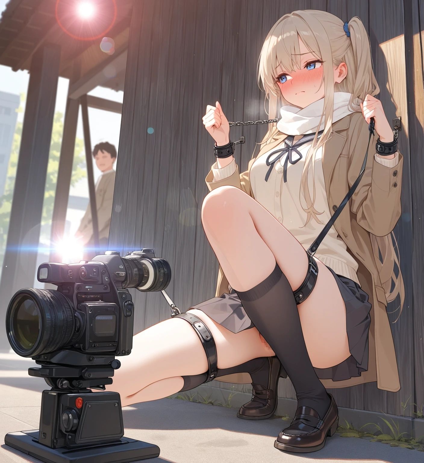 緊縛調教！ジト目で温厚な女の子を縛ってSM狂いさせてたい！外出露出でカメラ撮影会SMイラスト188枚 - サンプル画像 6