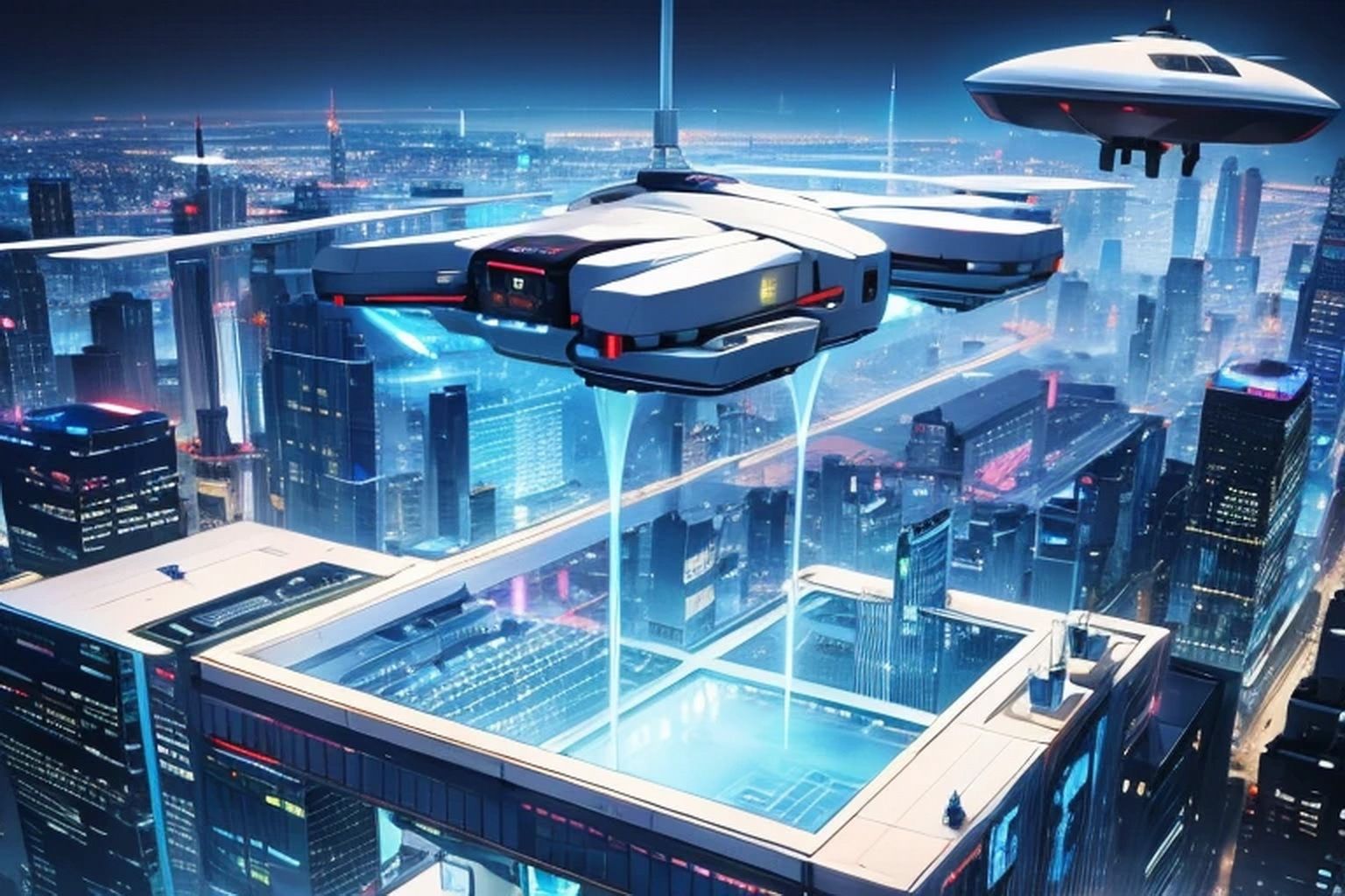 未来都市  背景素材 - サンプル画像 5