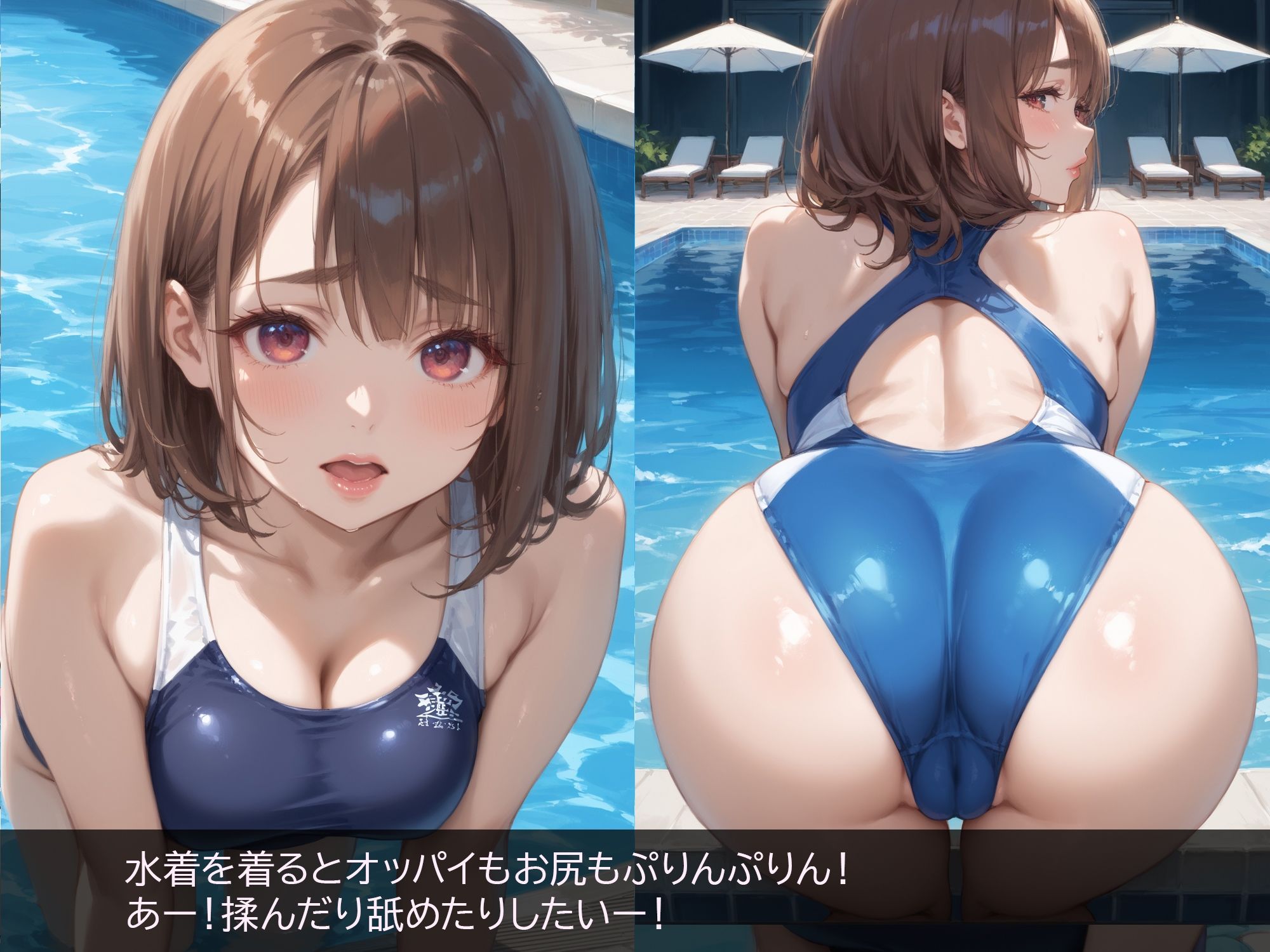 水泳部の学校でモテモテ人気の後輩と無理やり何回も生〇出し！！ - サンプル画像 2